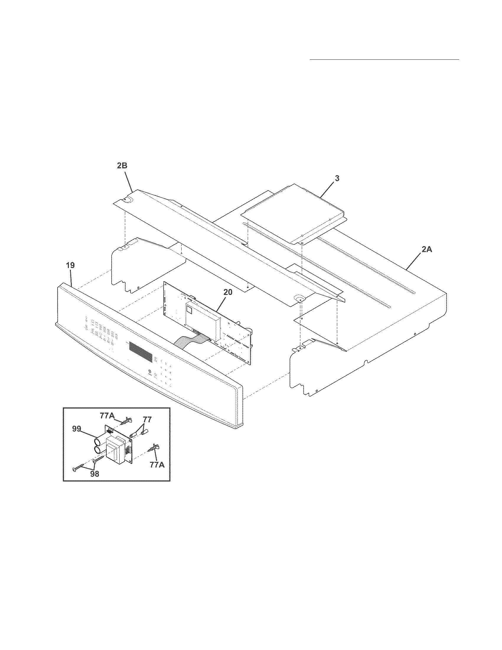 Electrolux EI30EW35KB1 control panel diagram