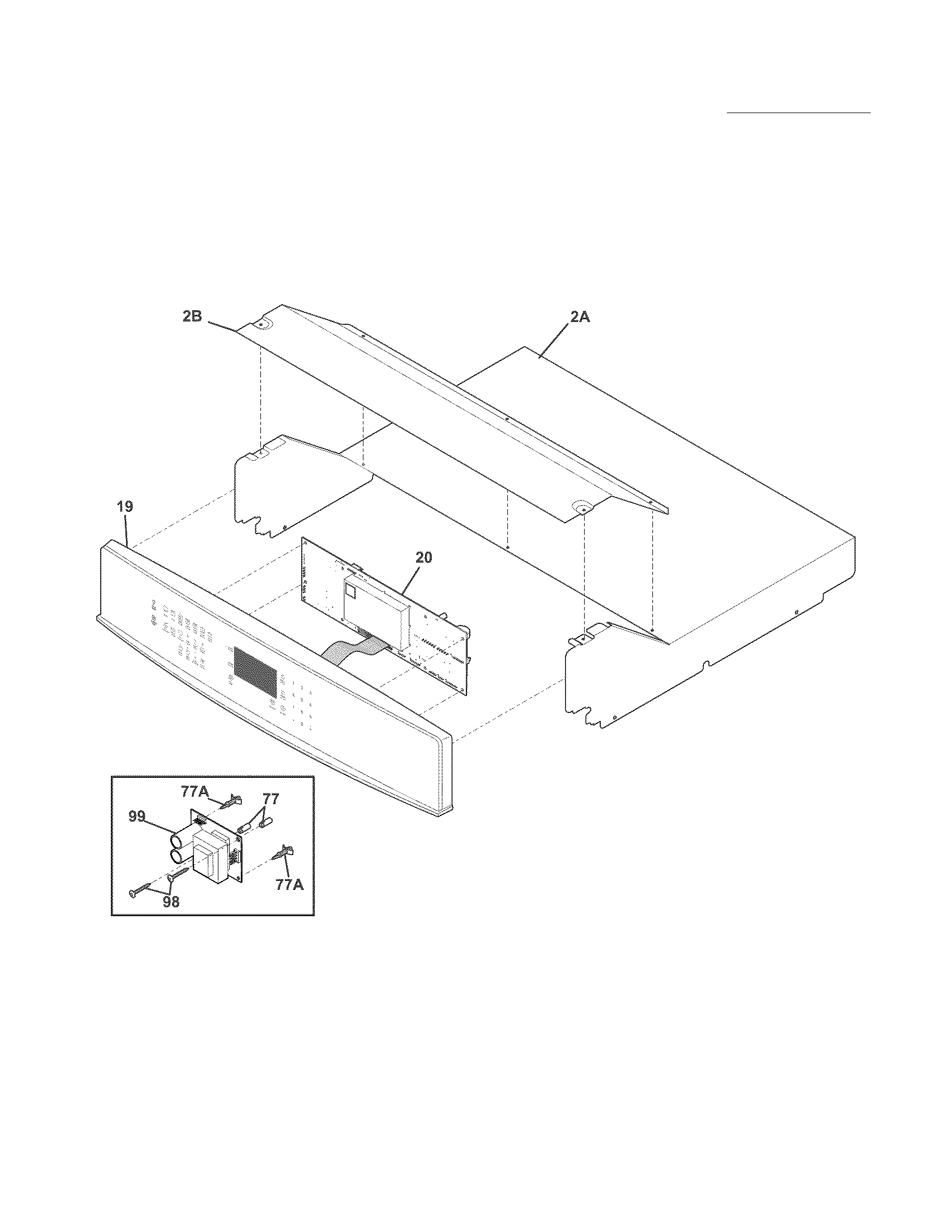 Electrolux EI30EW45KW1 control panel diagram