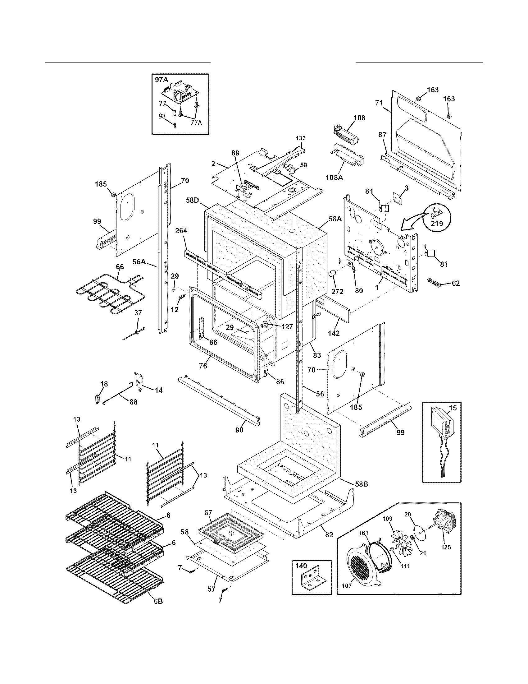 Electrolux EI30EW45KW1 lower oven diagram
