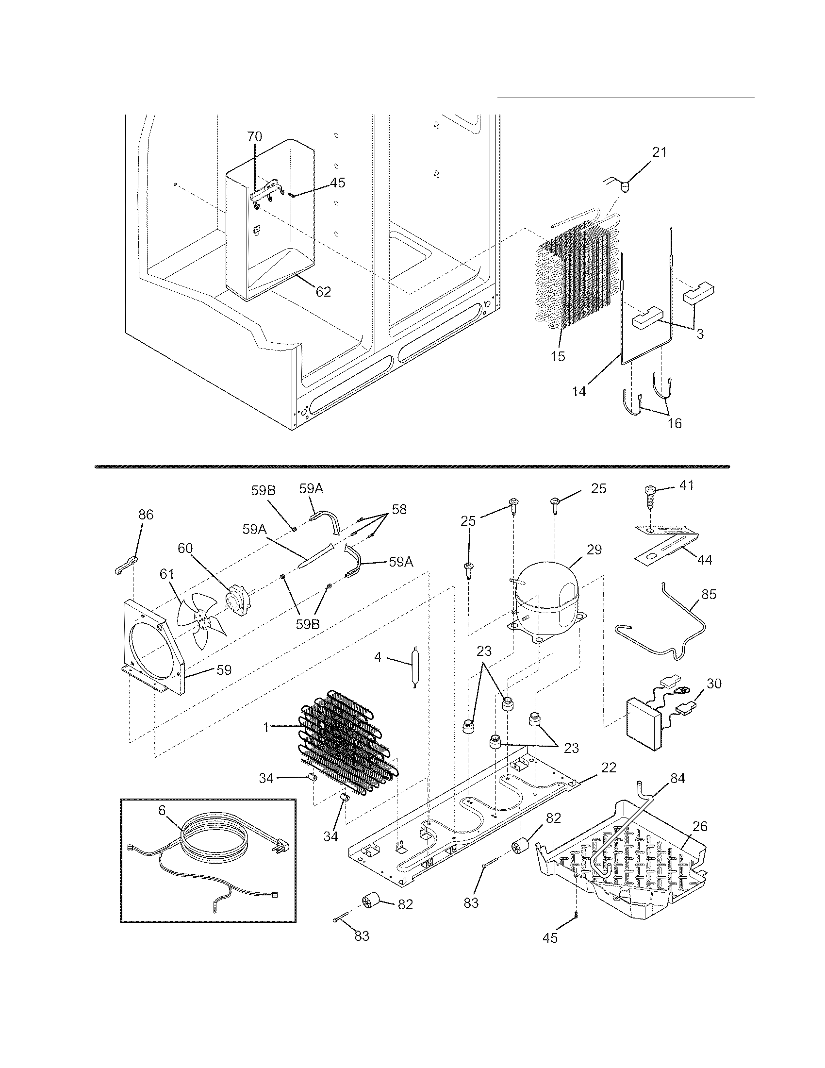 Electrolux EW23CS65GW0 system diagram