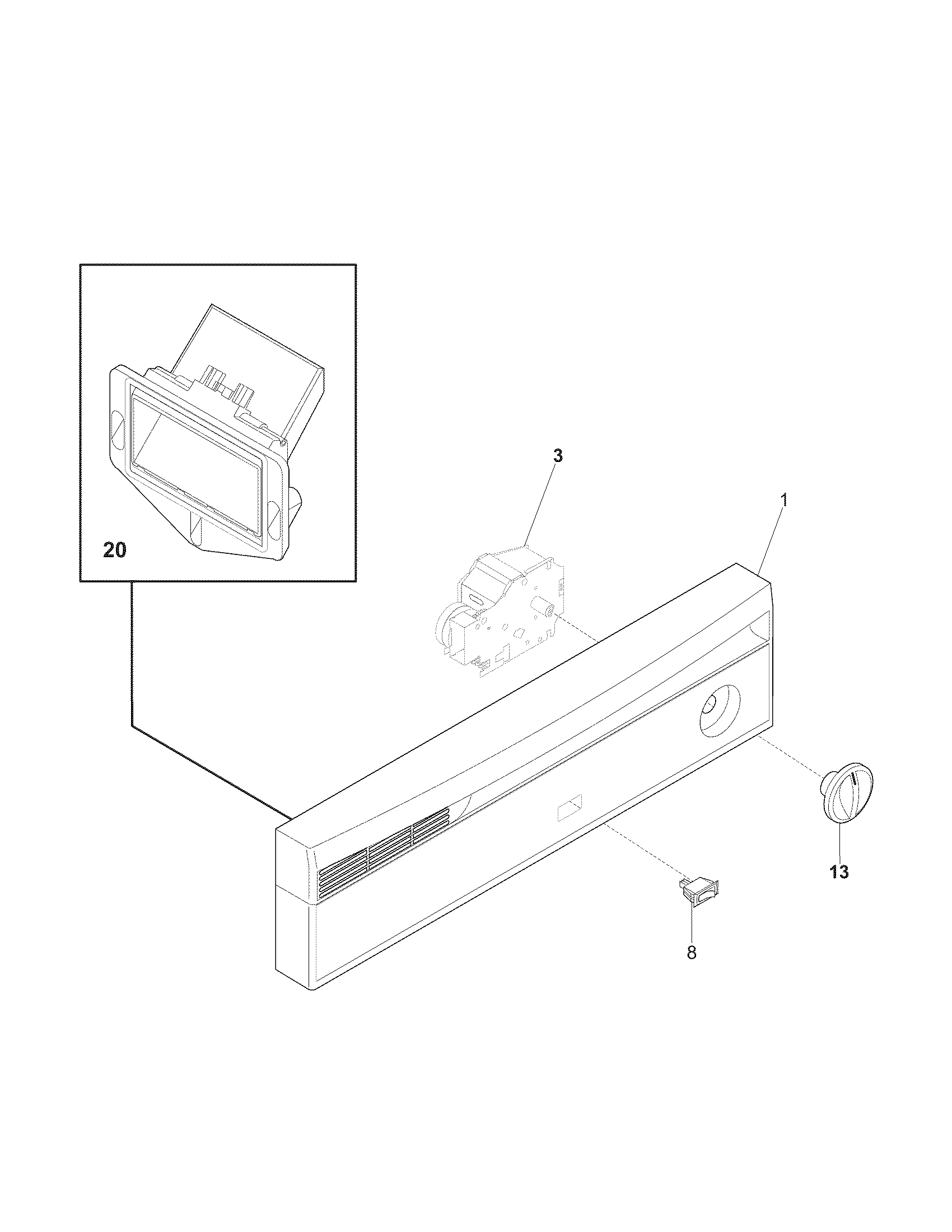 Kenmore 58714014407A control panel diagram