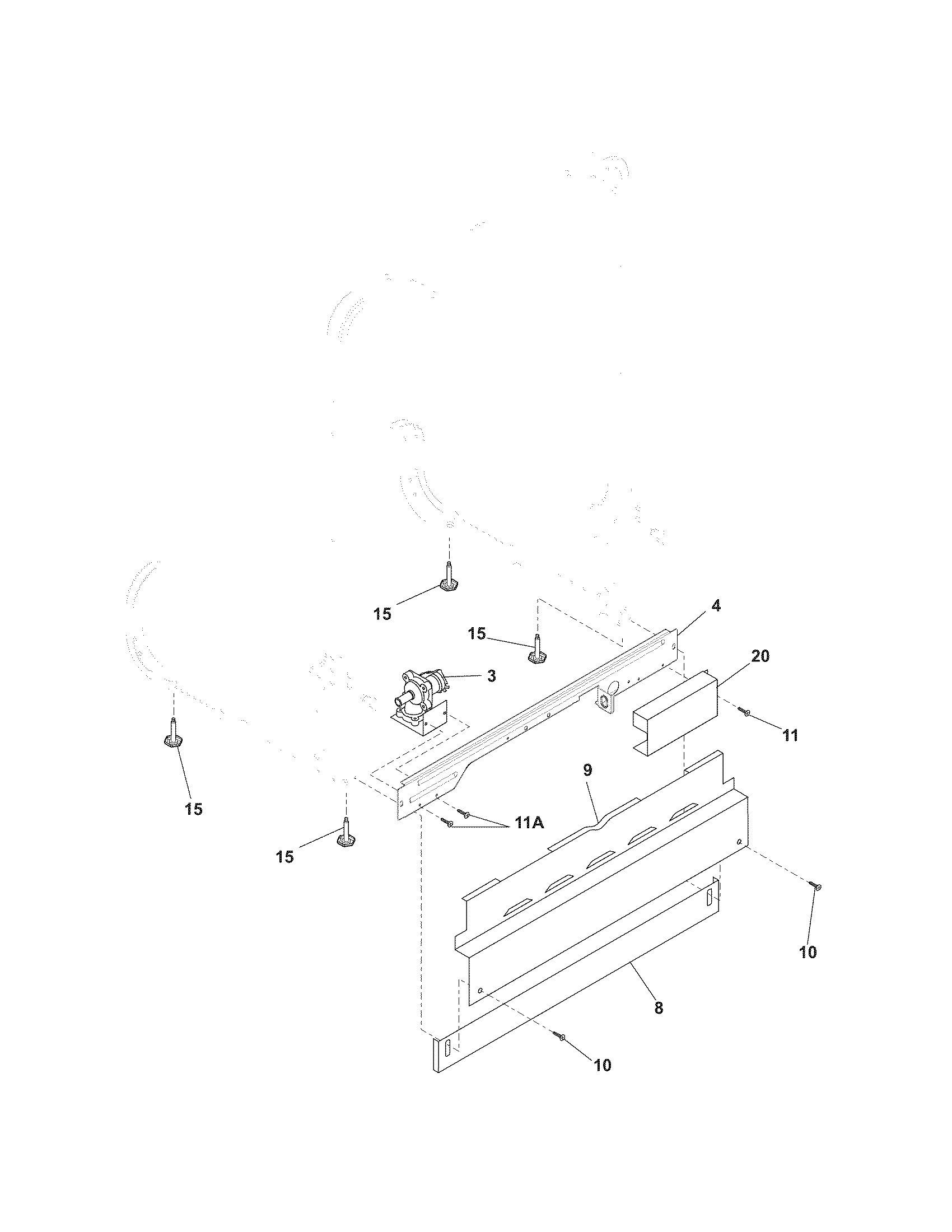 Kenmore 58715369101A frame diagram