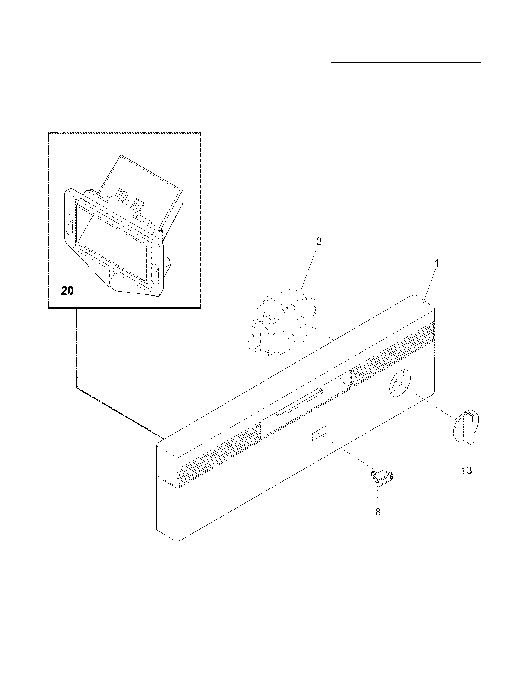 White-Westinghouse WWBD2400HB2A control panel diagram
