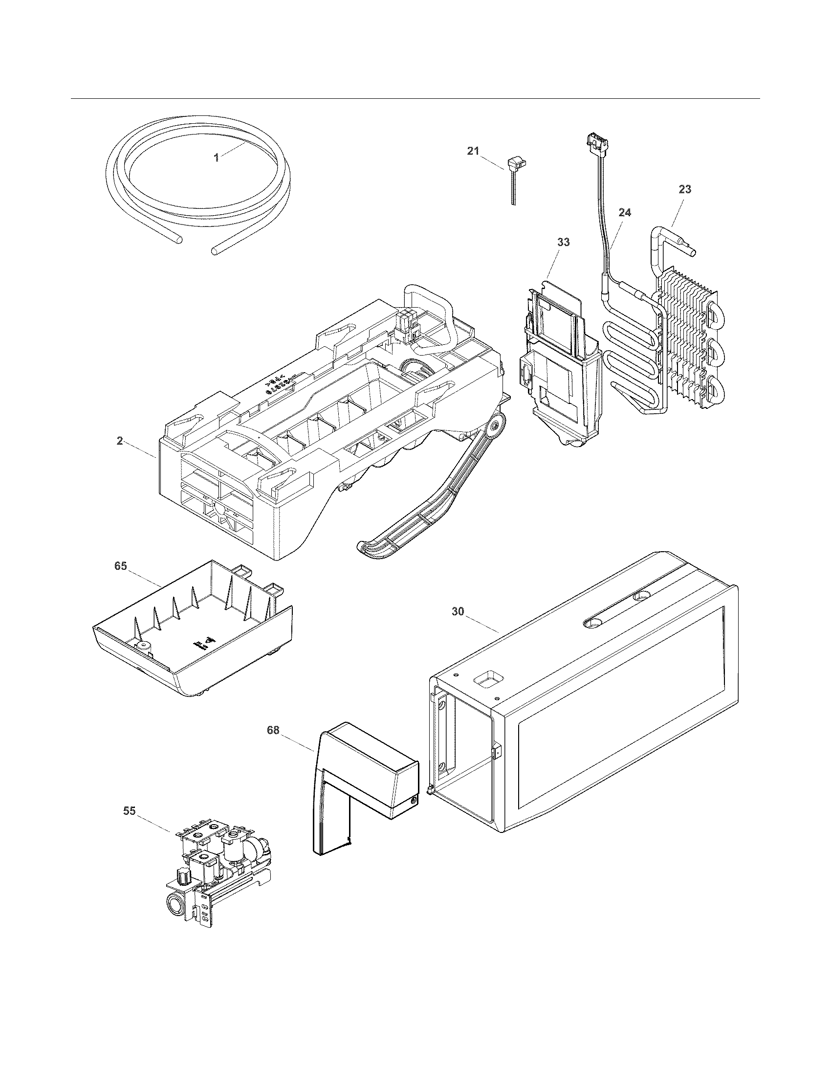 Electrolux EI27BS26JS6 ice maker diagram