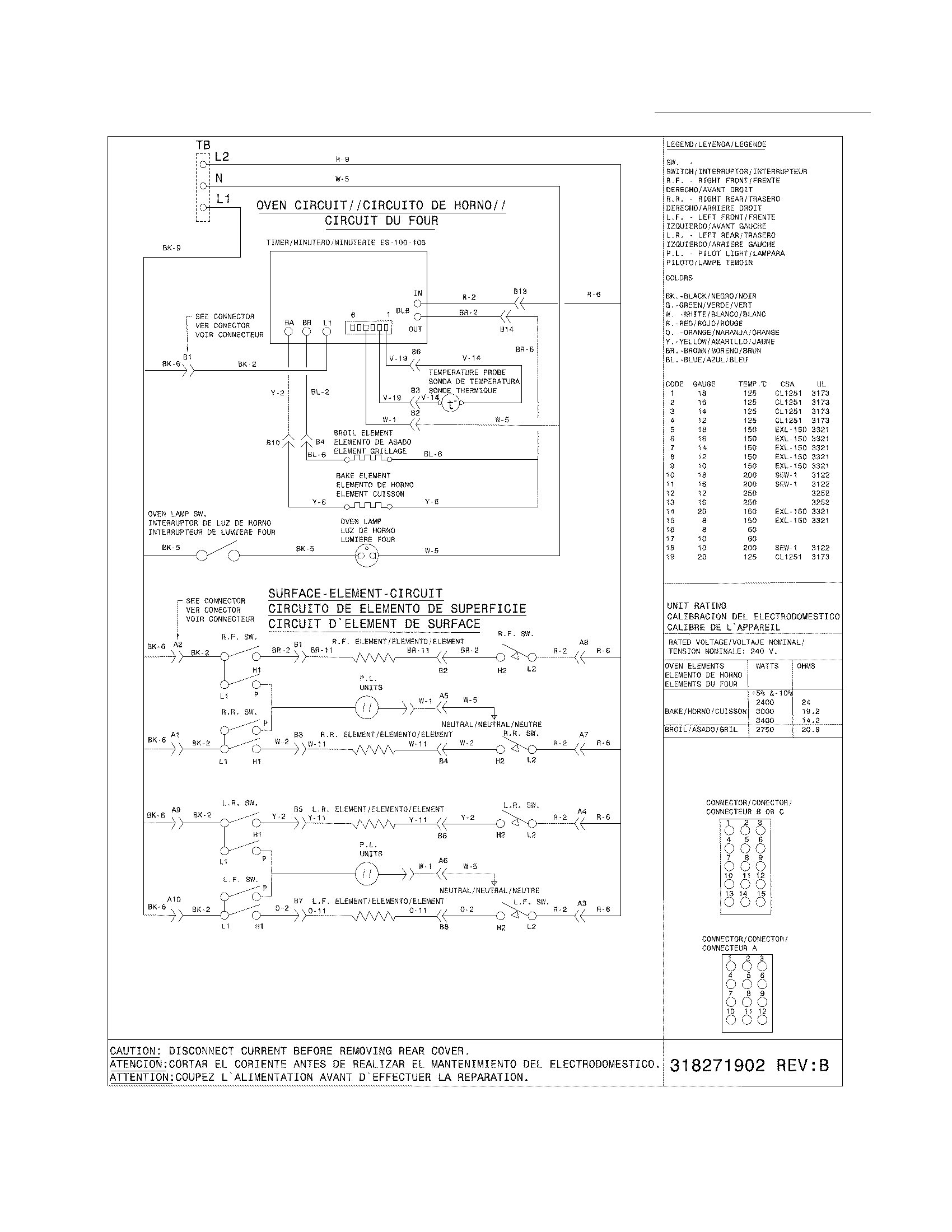 Frigidaire FFES3005LWC wiring diagram diagram
