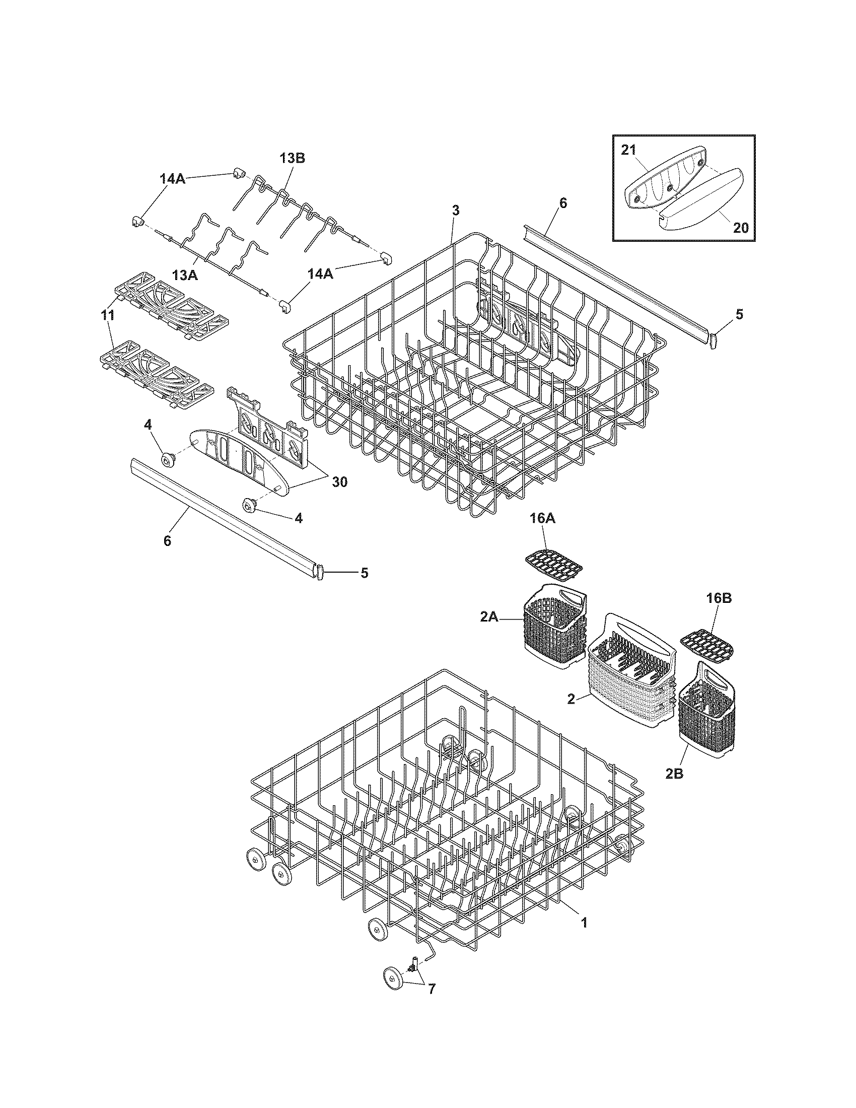 Kenmore 58715389100B racks diagram