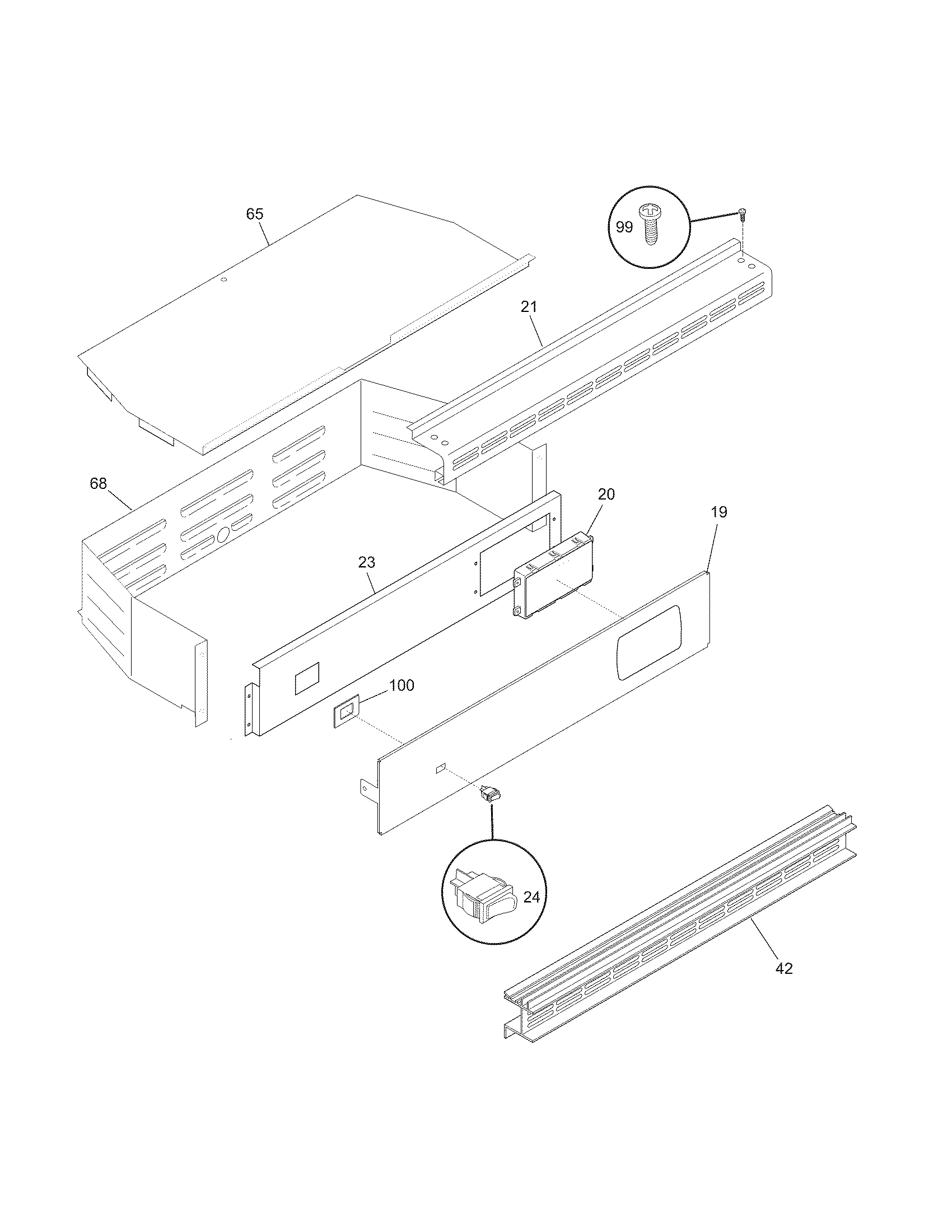 Kenmore 79030522802 control panel diagram
