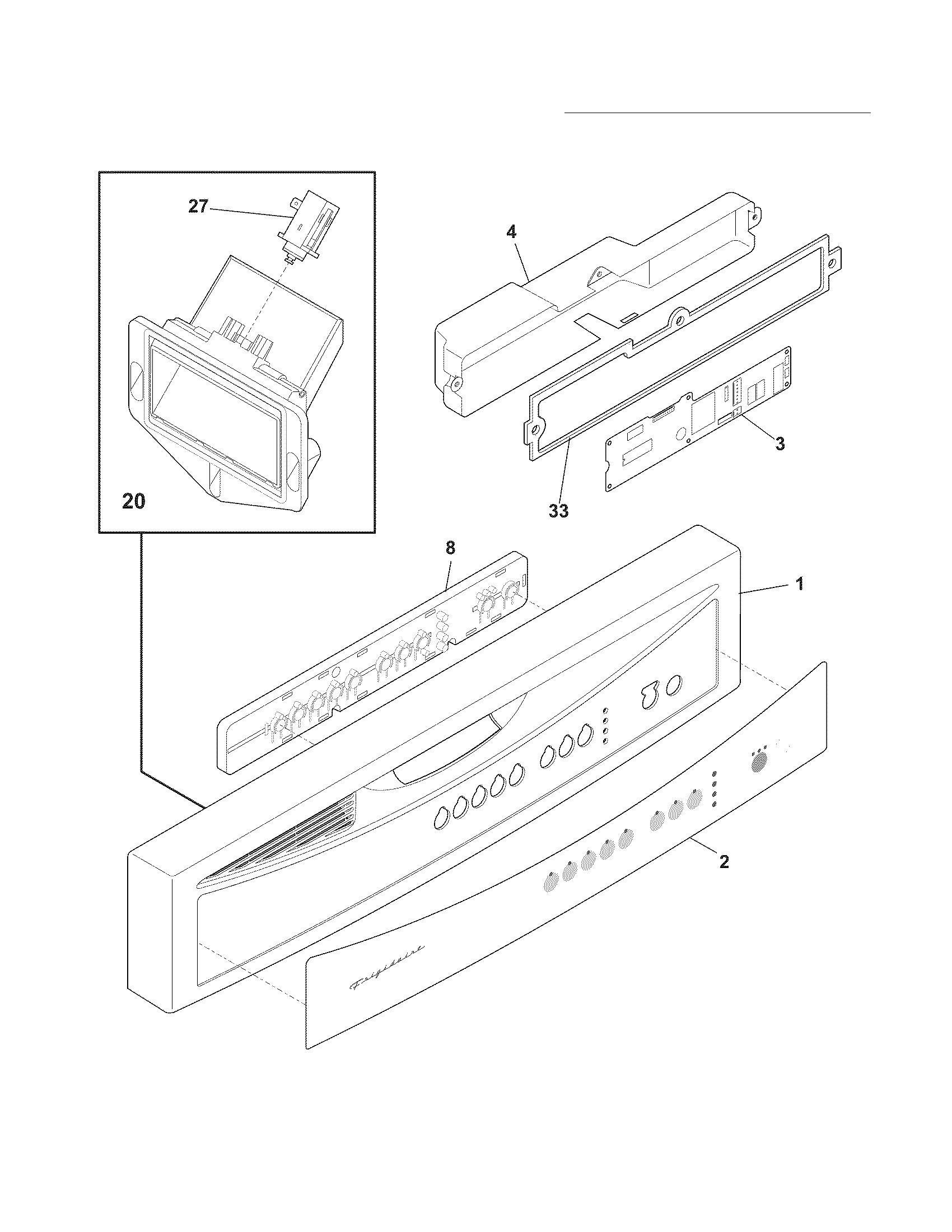 Frigidaire FDB1450CHC4A control panel diagram