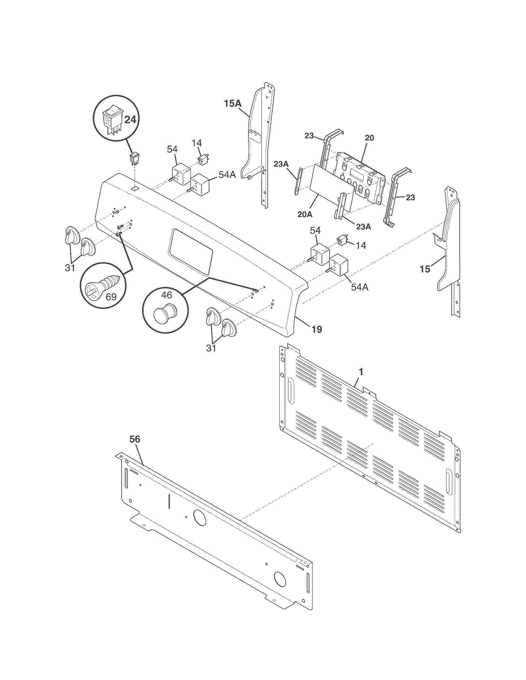 Kenmore 79090830608 backguard diagram