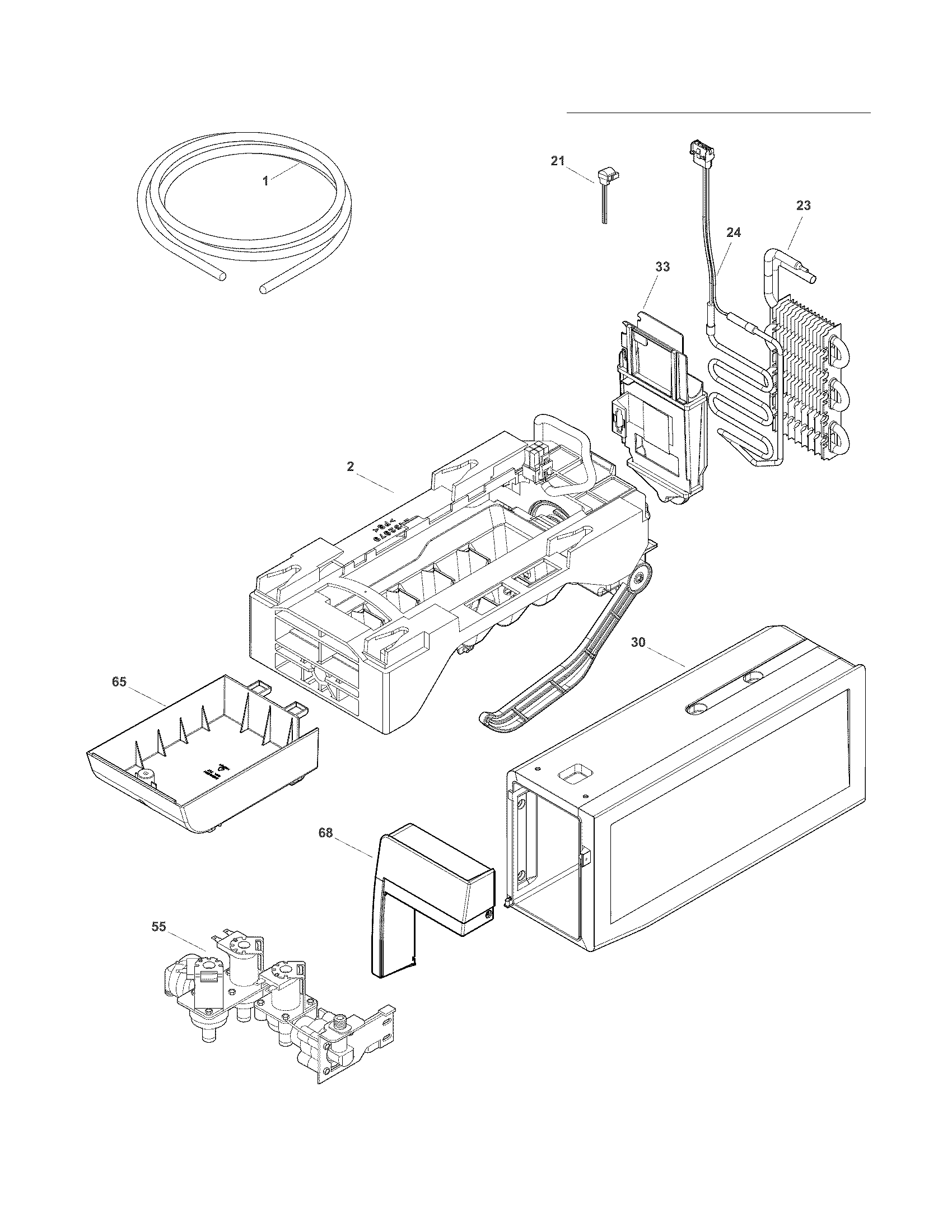 Electrolux EW28BS71ISE ice maker diagram