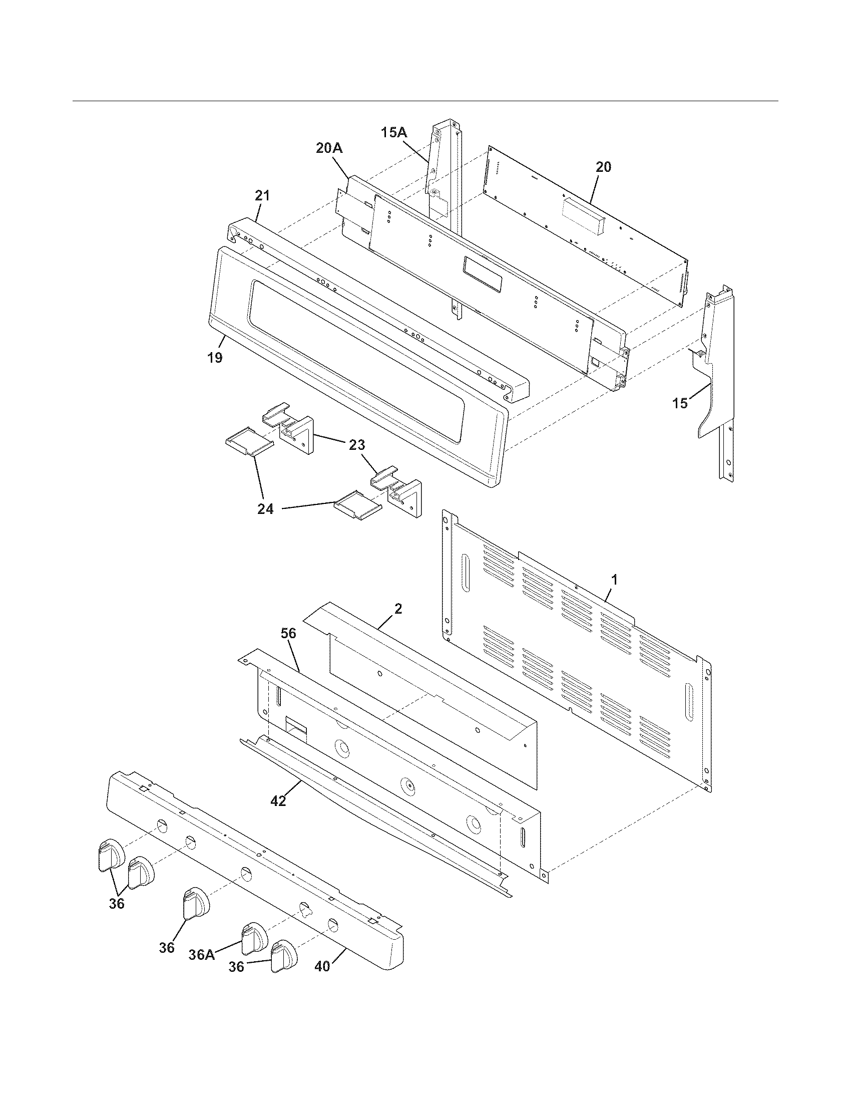 Frigidaire LPGF3091KSG backguard diagram