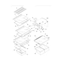 Frigidaire FFHT1816LK6 shelves diagram