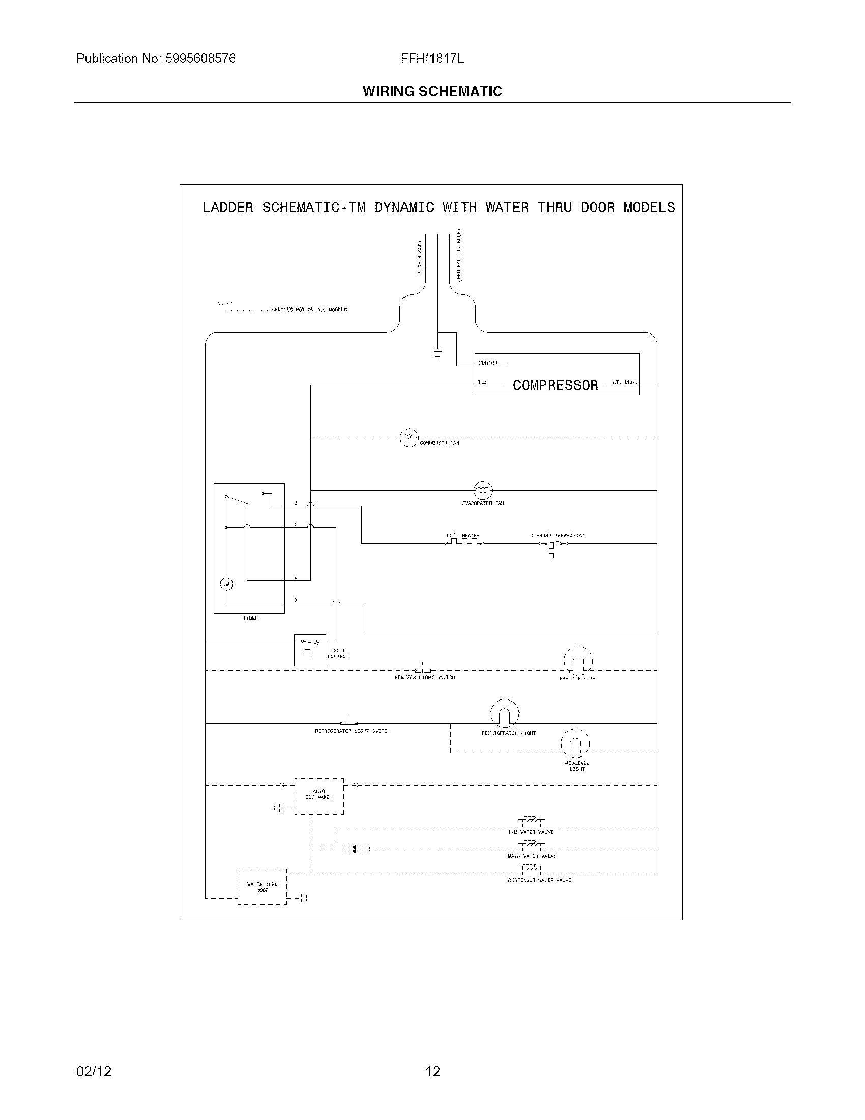 Frigidaire FFHI1817LS6 wiring schematic diagram