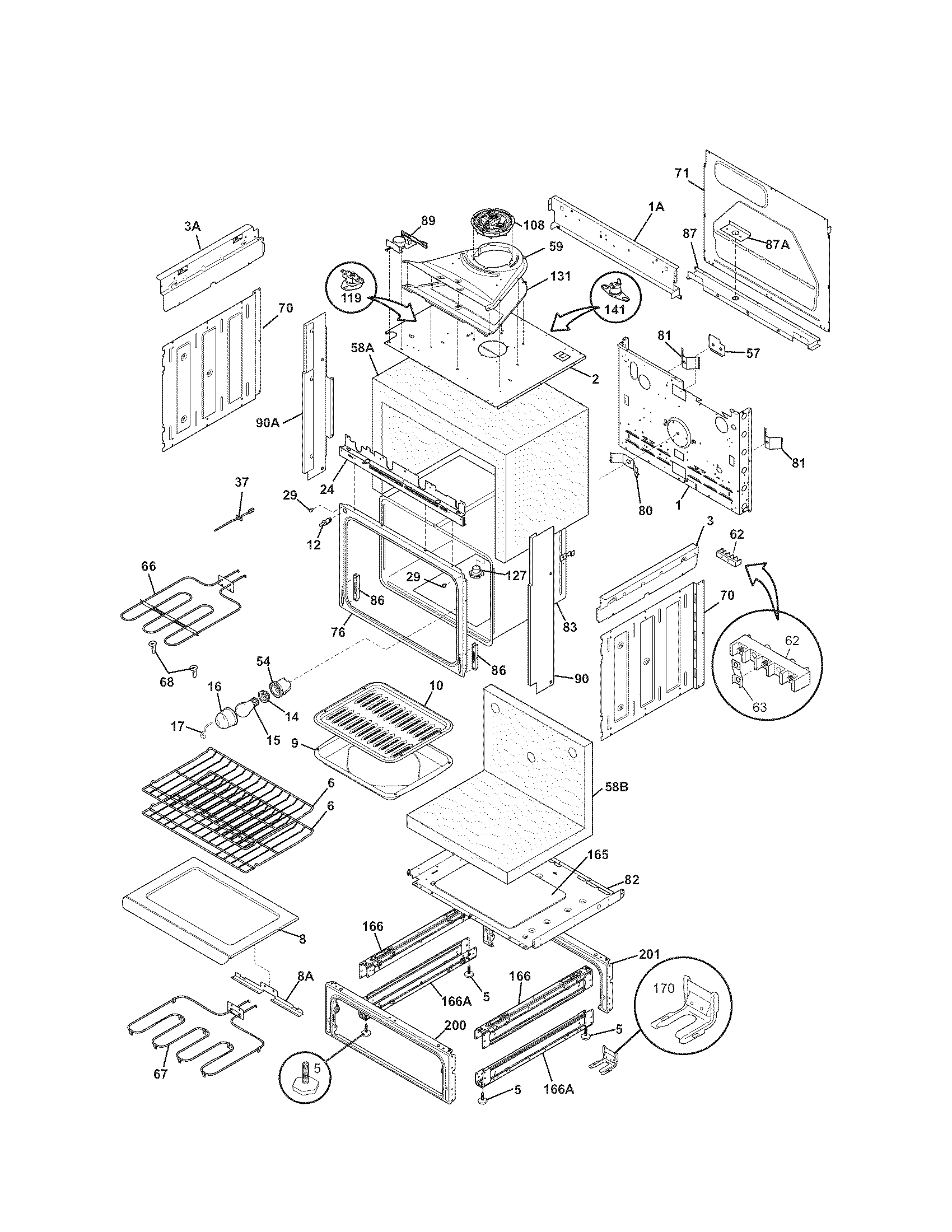 Kenmore 79046784905 body diagram
