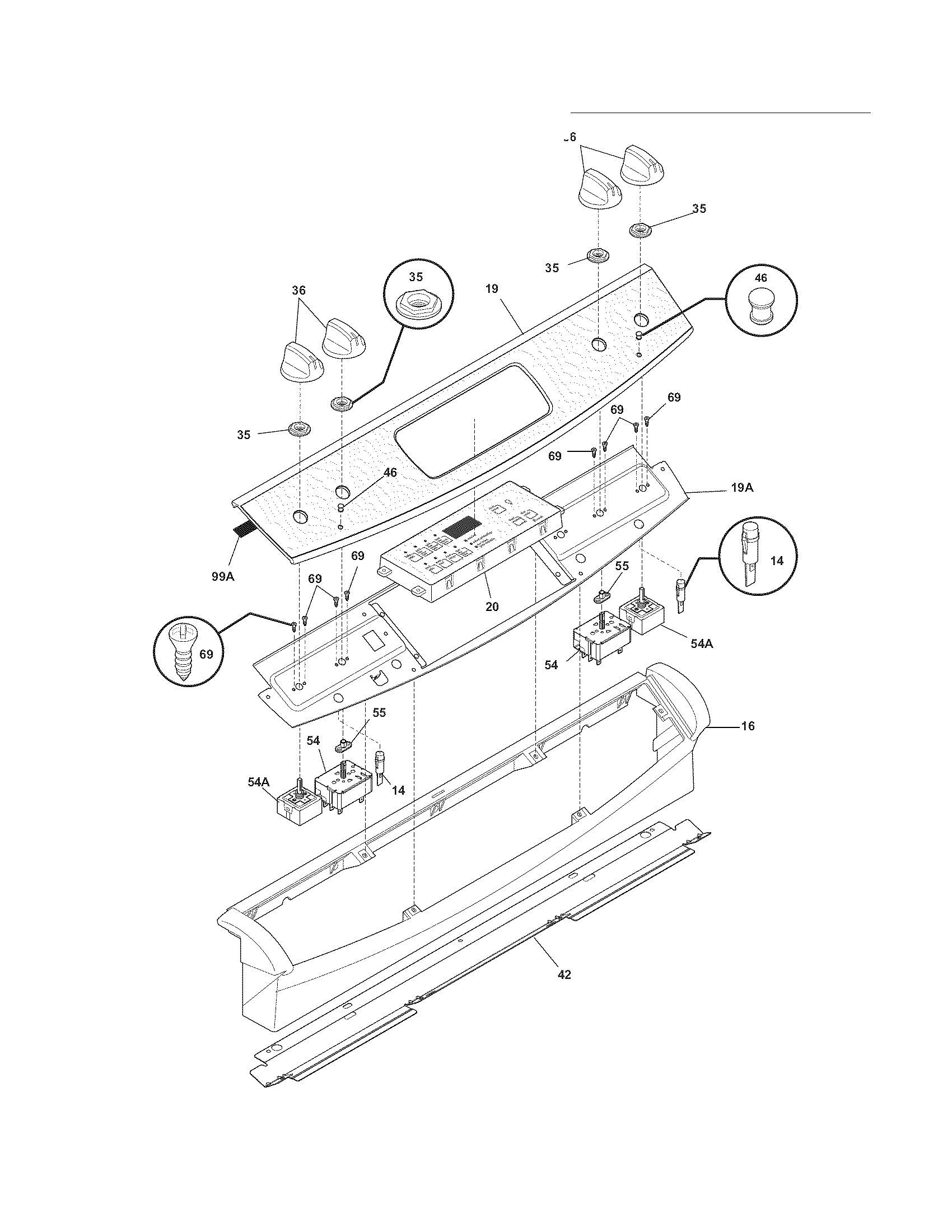 Frigidaire FFES3027LSE backguard diagram