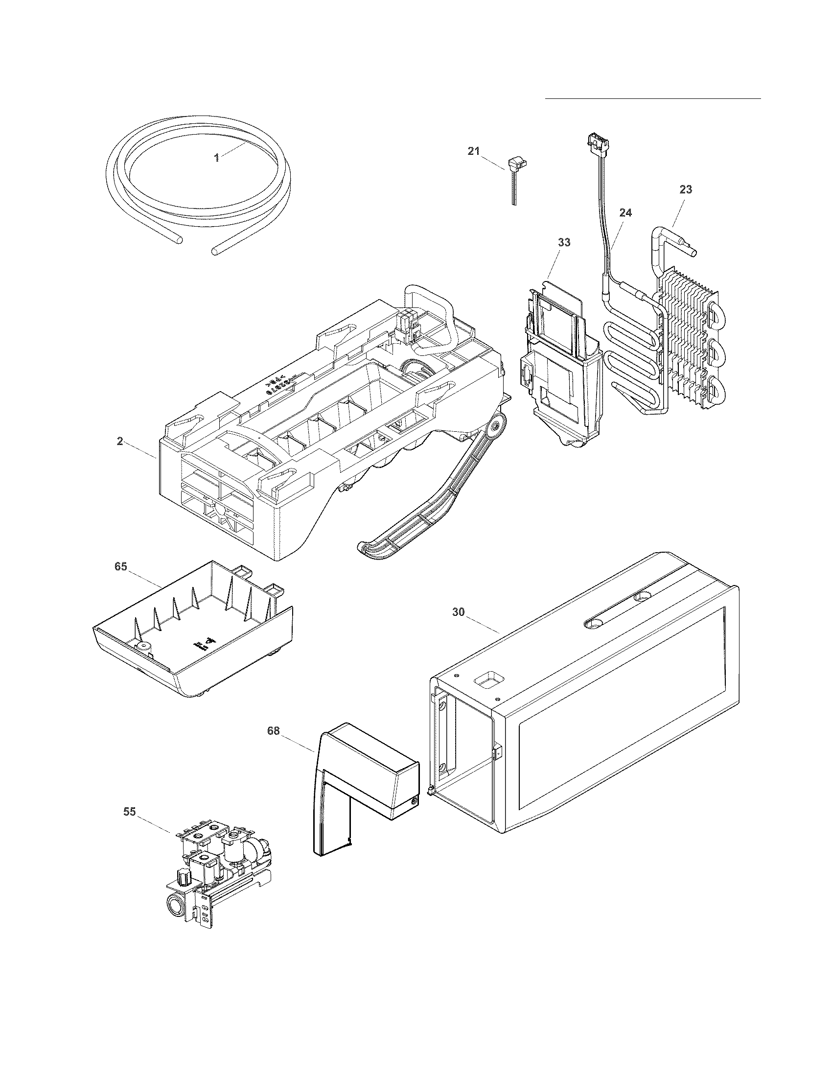 Frigidaire FGUB2642LE6 ice maker diagram