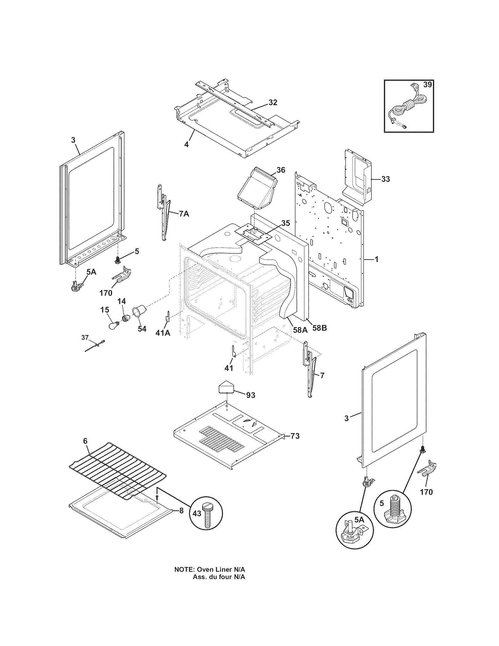 Kenmore 79070301706 body diagram