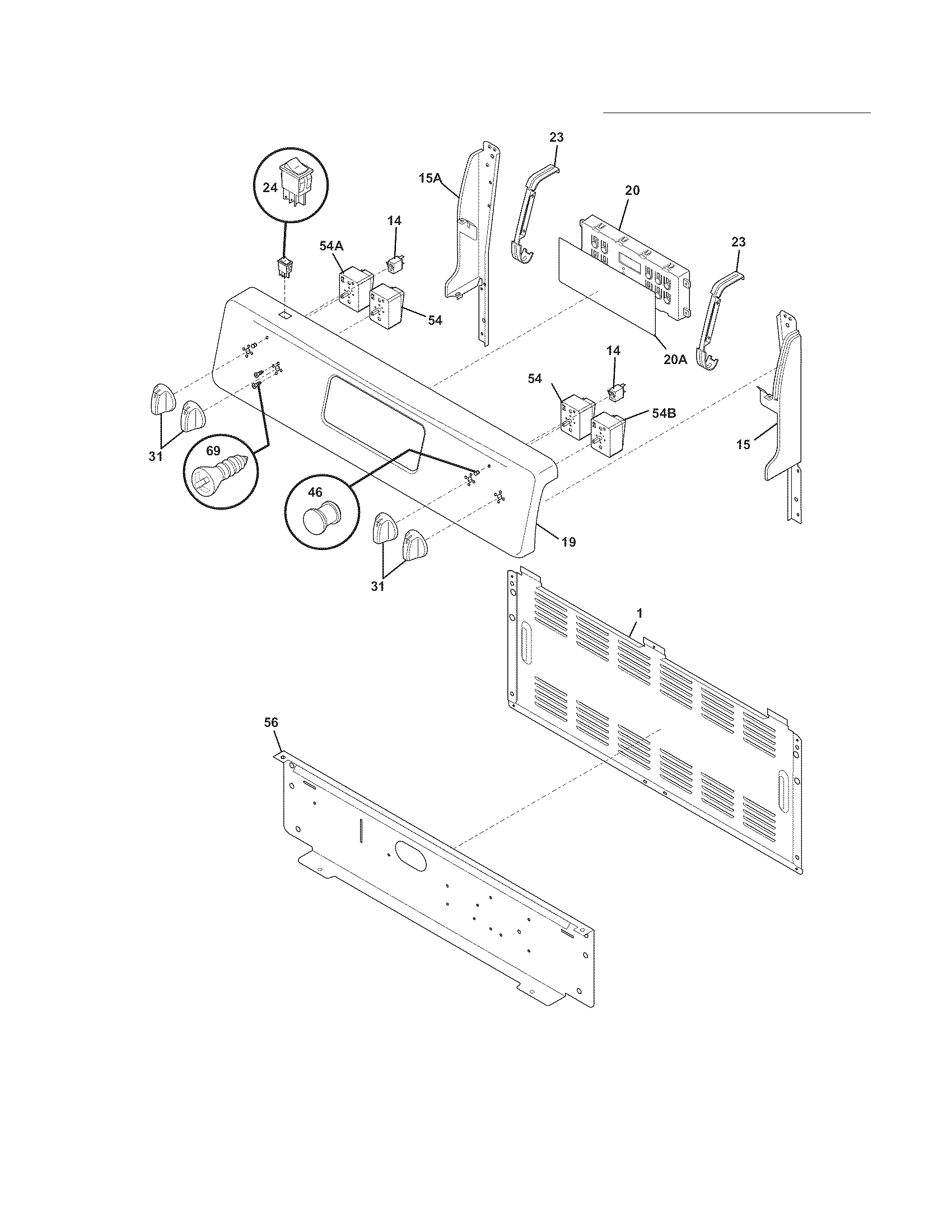 Kelvinator KAEF3016MSC backguard diagram