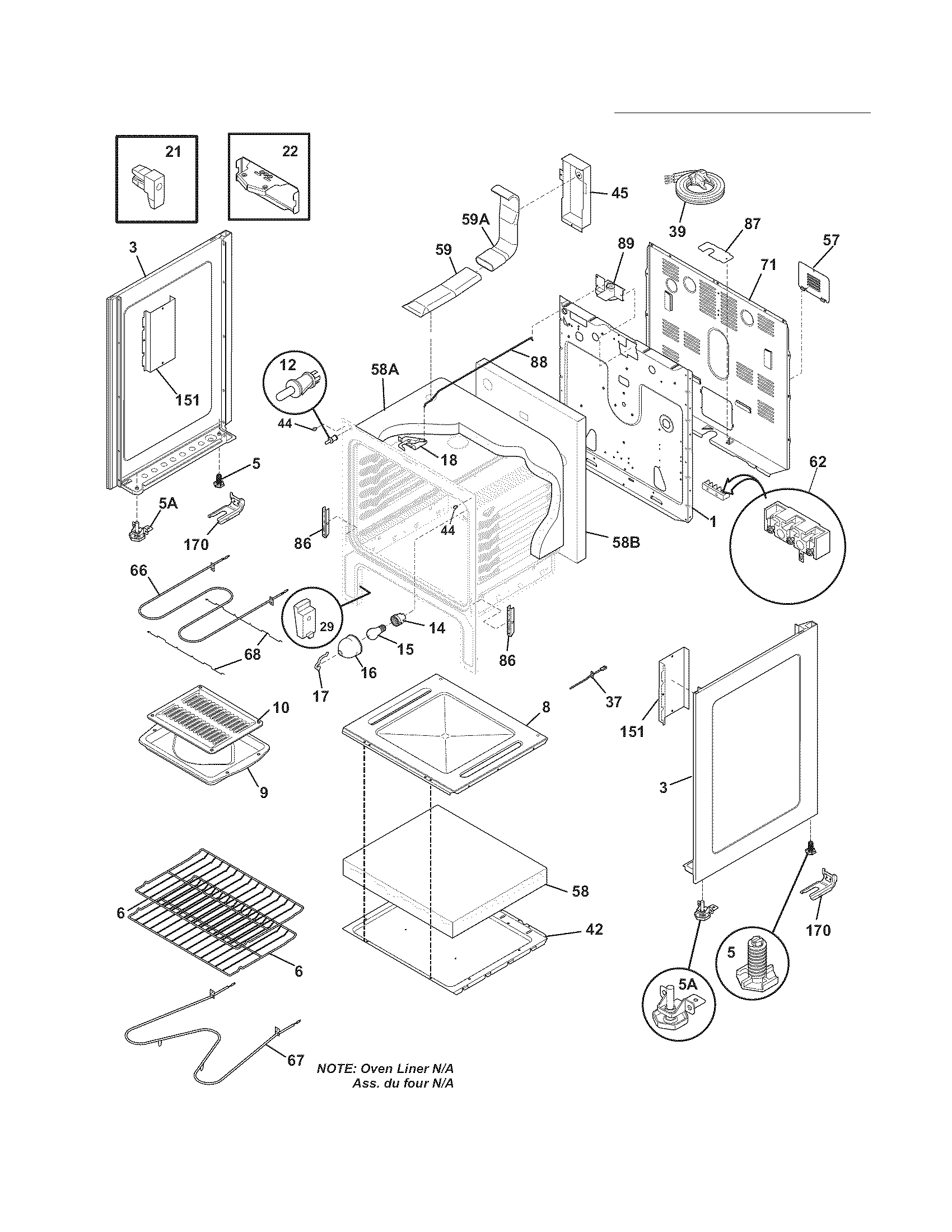 Kelvinator KAEF3016MSC body diagram