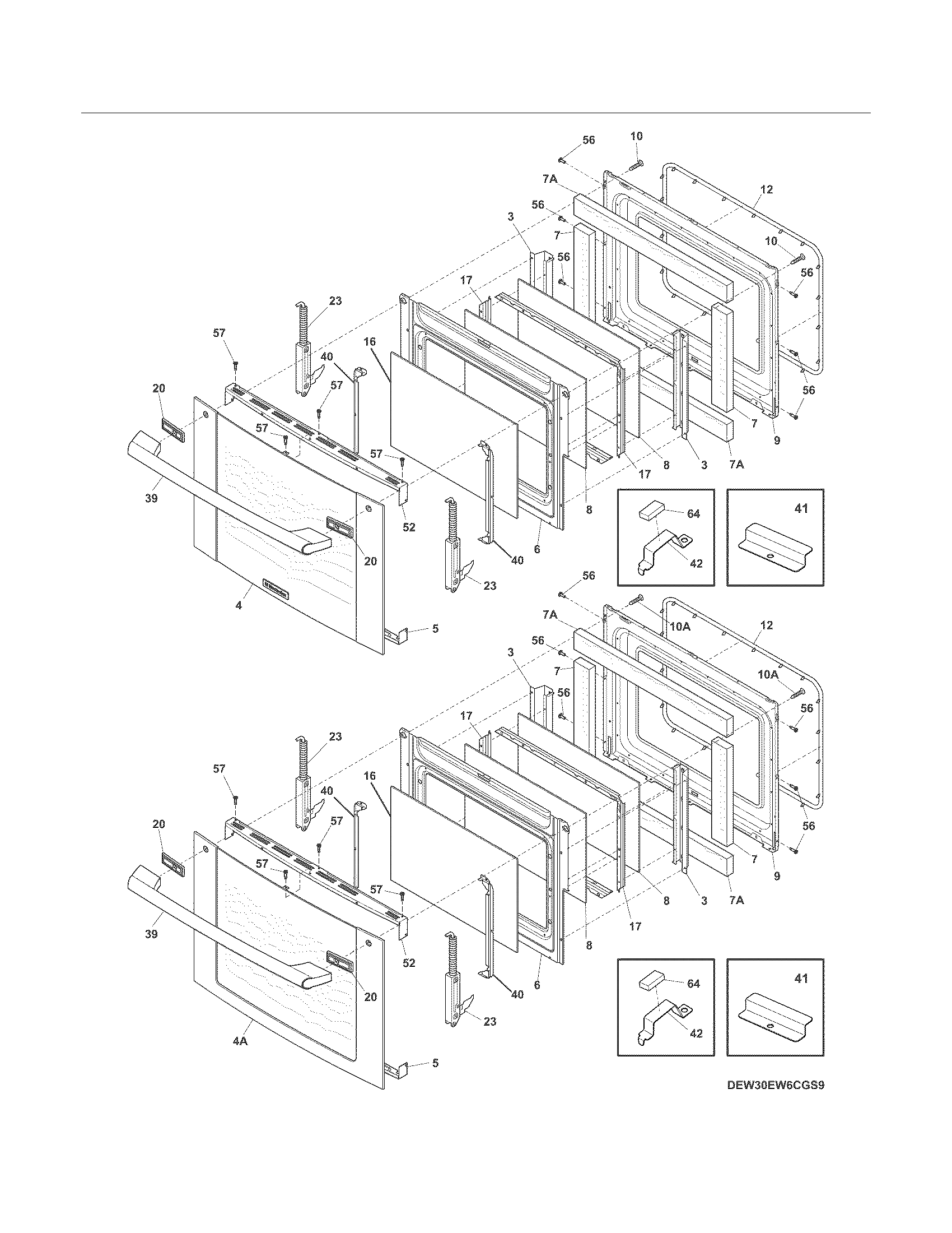 Electrolux EW30EW6CGS9 doors diagram