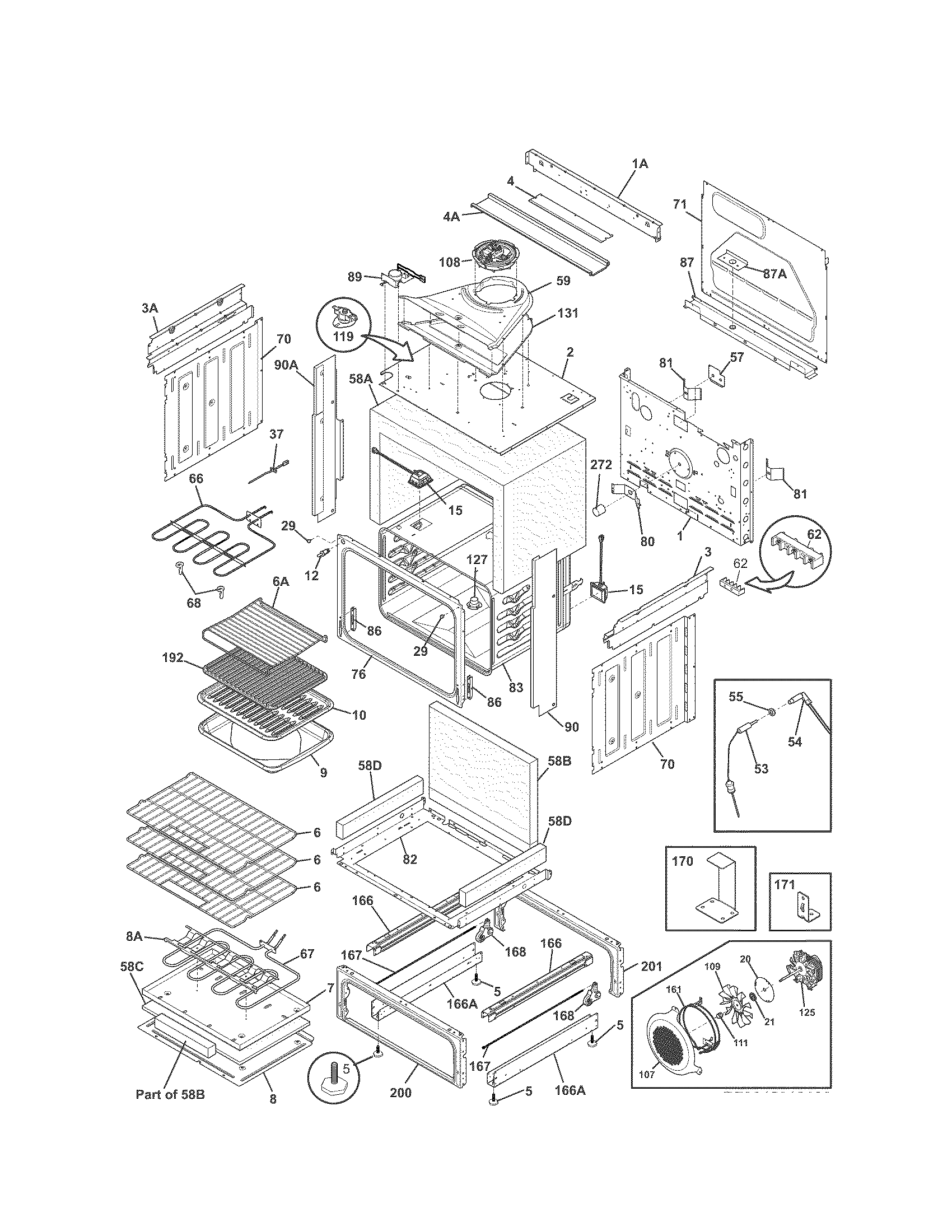 Kenmore Elite 79045013101 body diagram