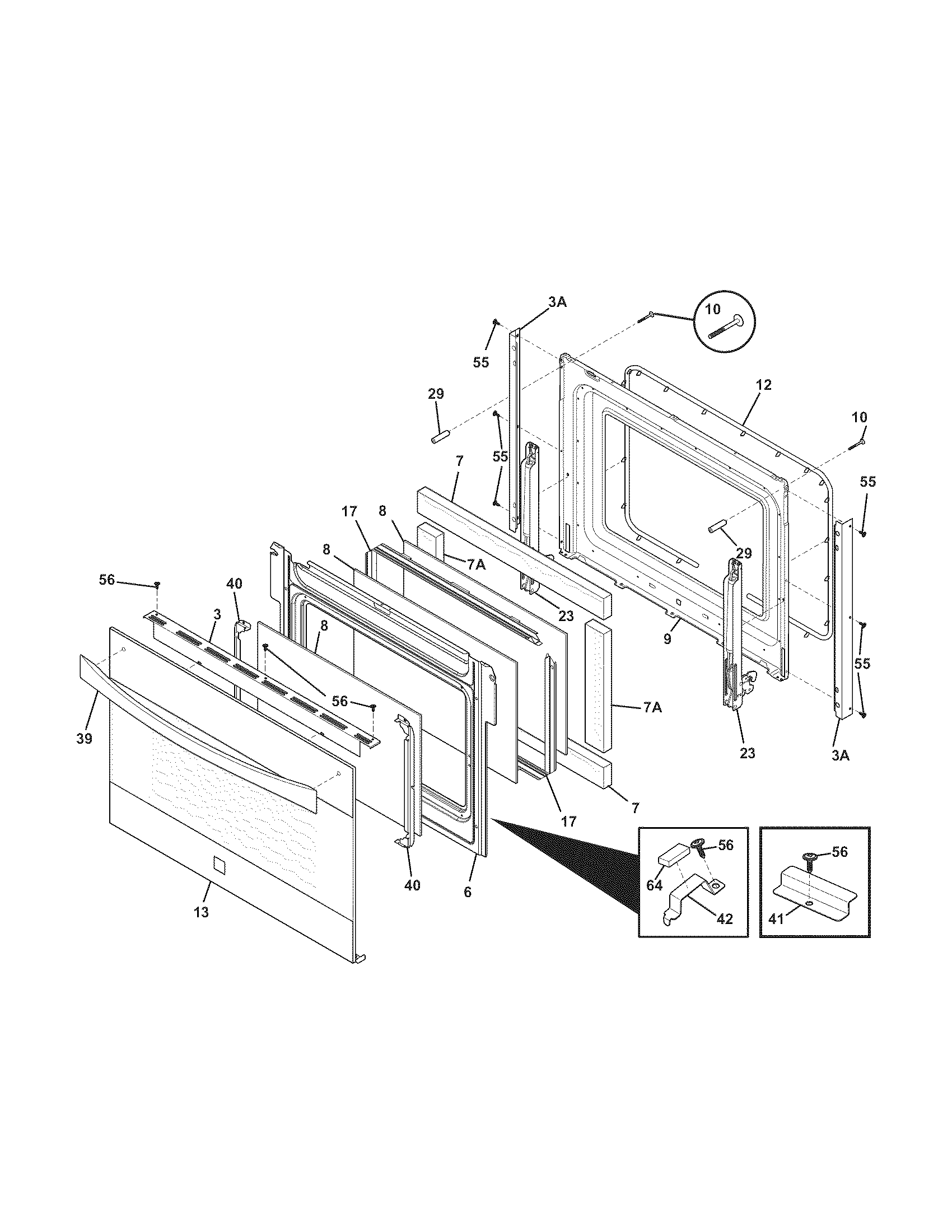 Kenmore Elite 79045013101 door diagram
