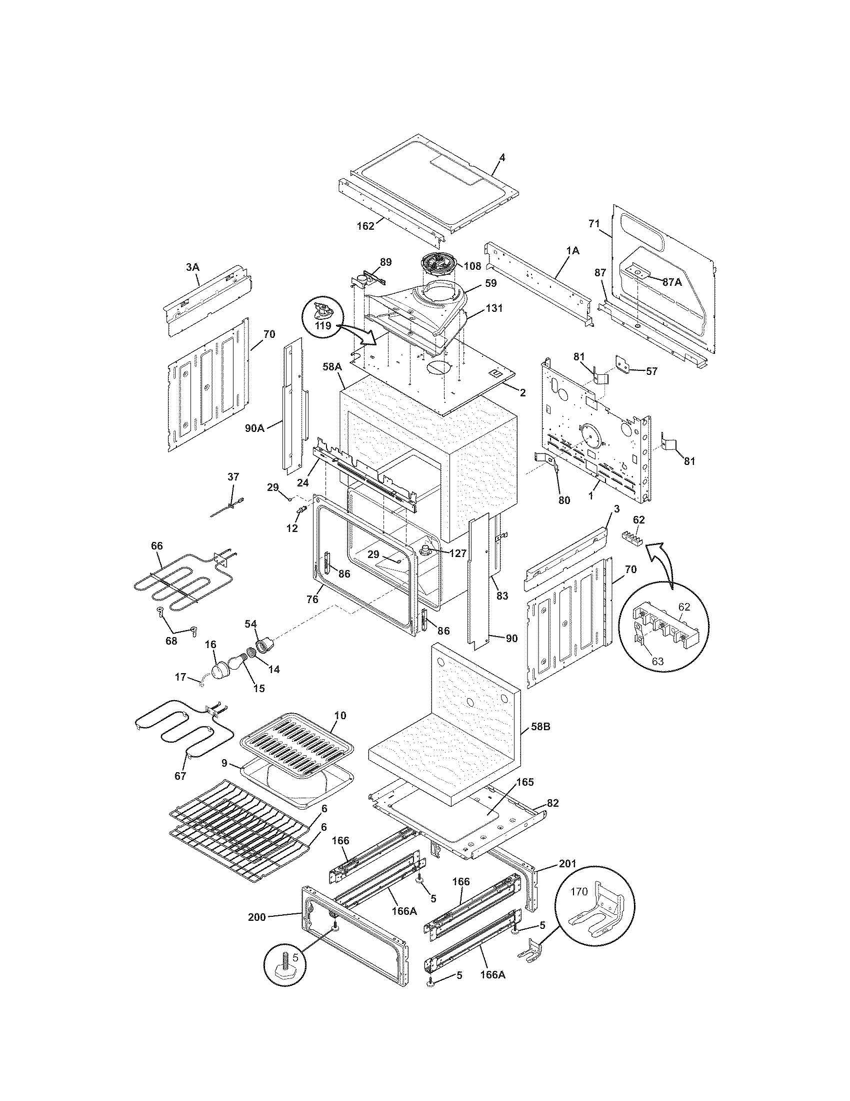 Kenmore 79046762906 body diagram