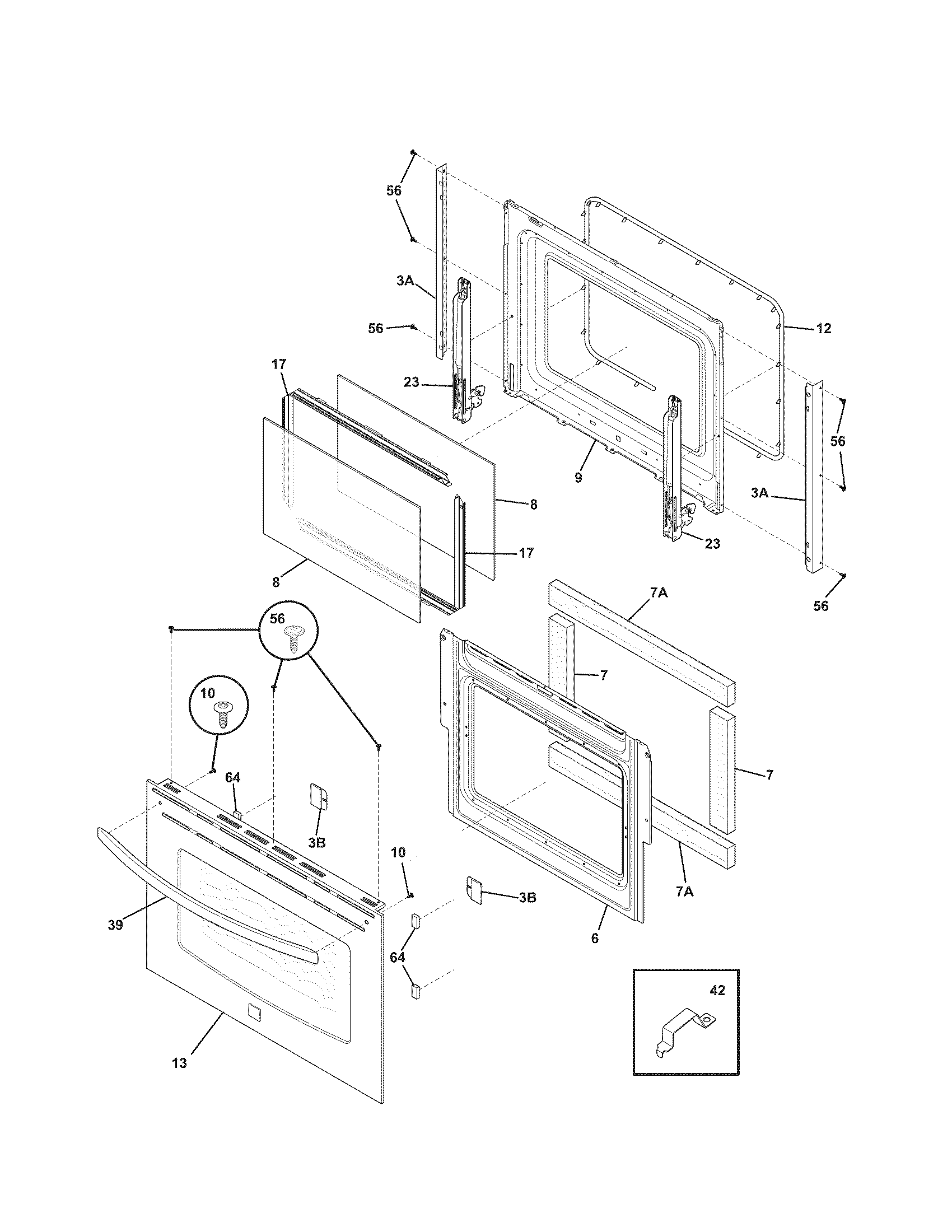 Kenmore 79046783906 door diagram