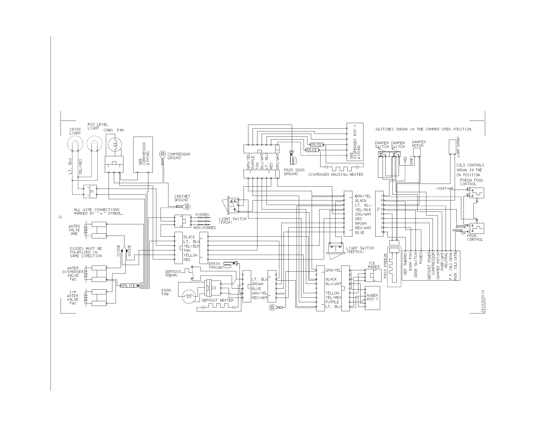 Frigidaire FRS26KR4DQC wiring diagram diagram
