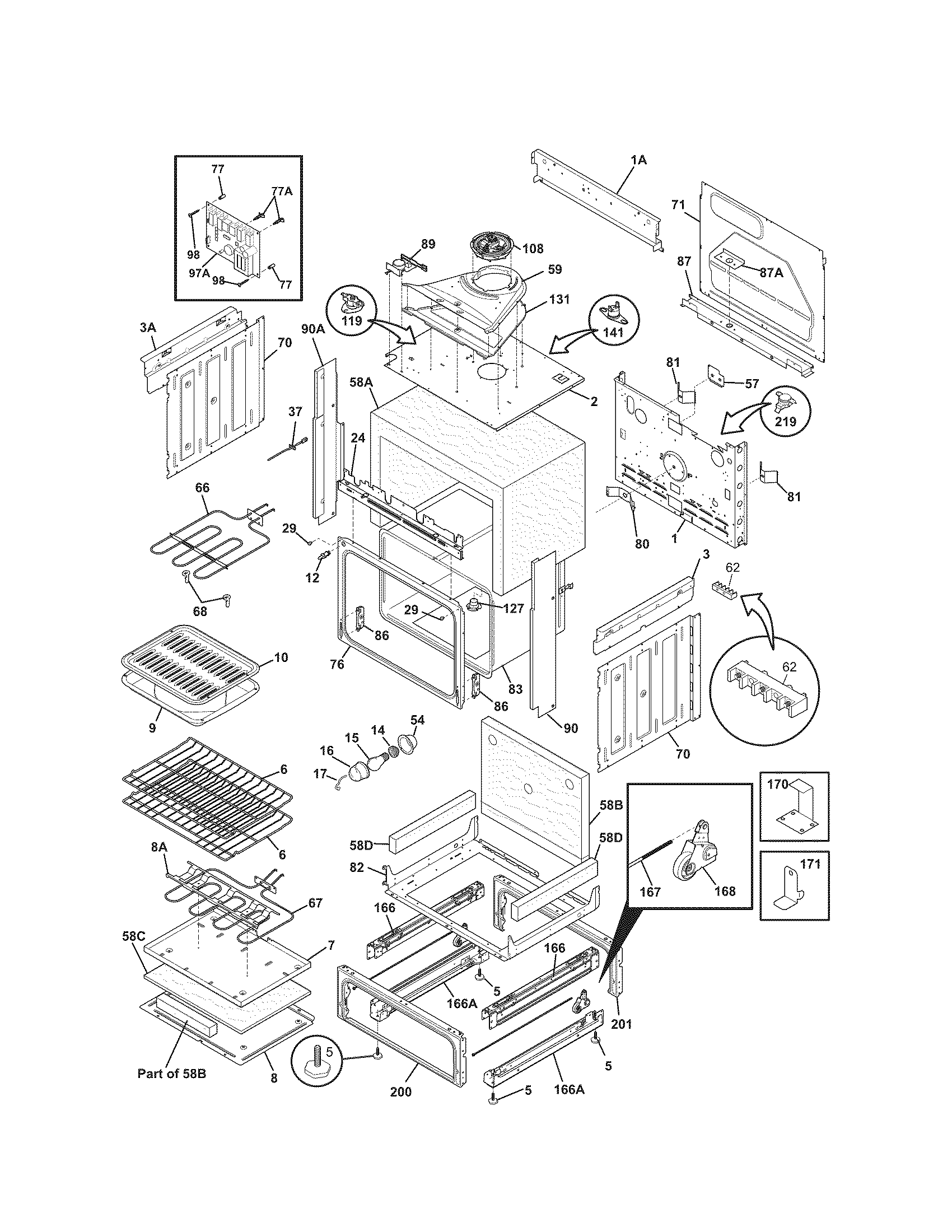 Kenmore 79046899905 body diagram