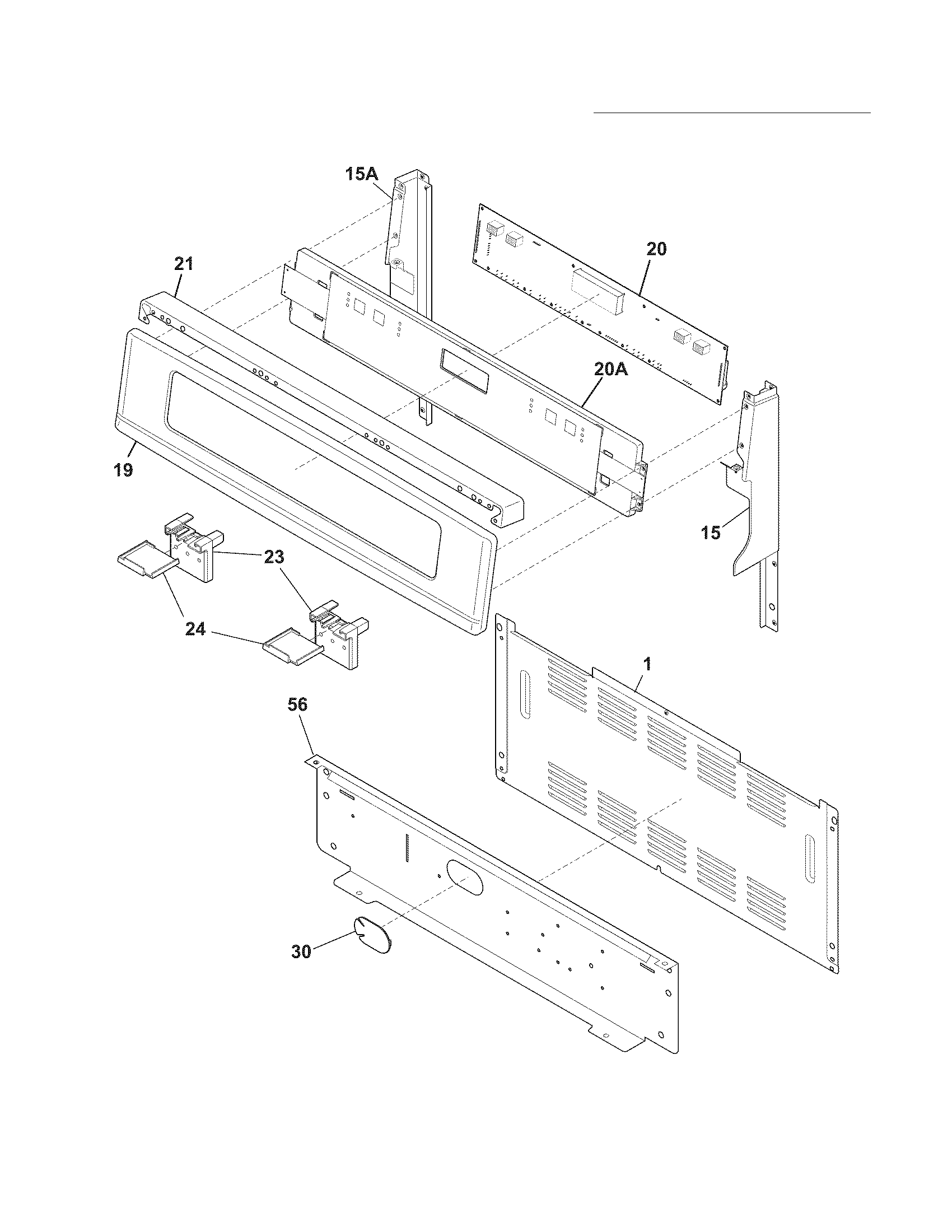Frigidaire CPEF3081MFC backguard diagram