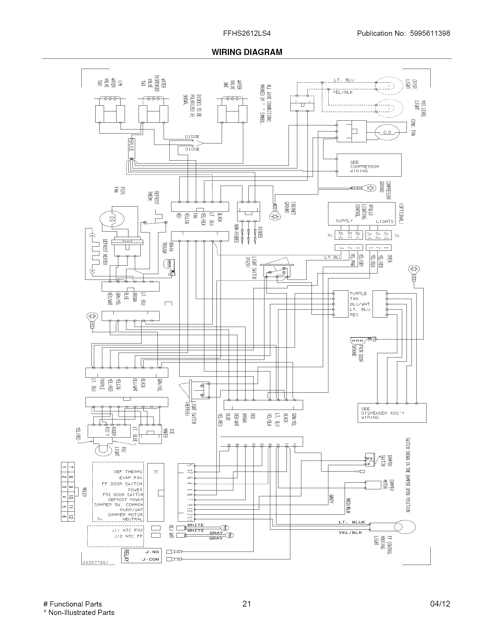 Frigidaire FFHS2612LS4 wiring diagram diagram