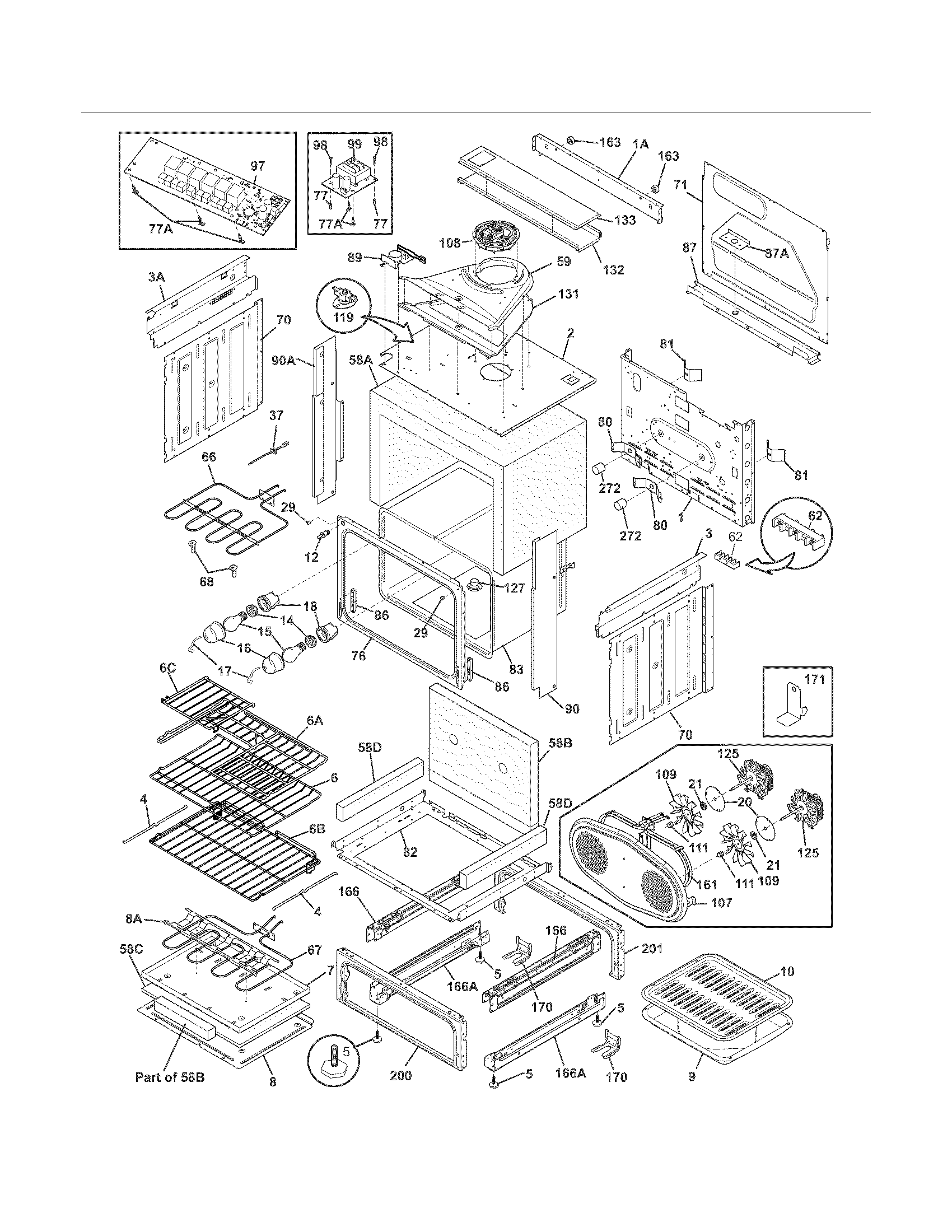 Frigidaire FPCS3085LFC body diagram