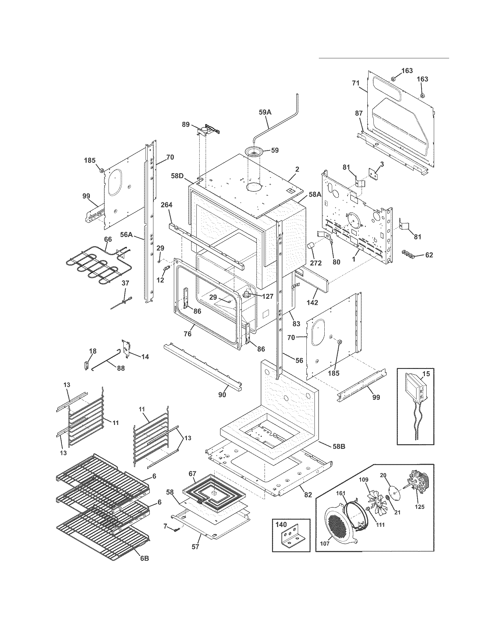 Electrolux EI30EW45JS3 lower oven diagram