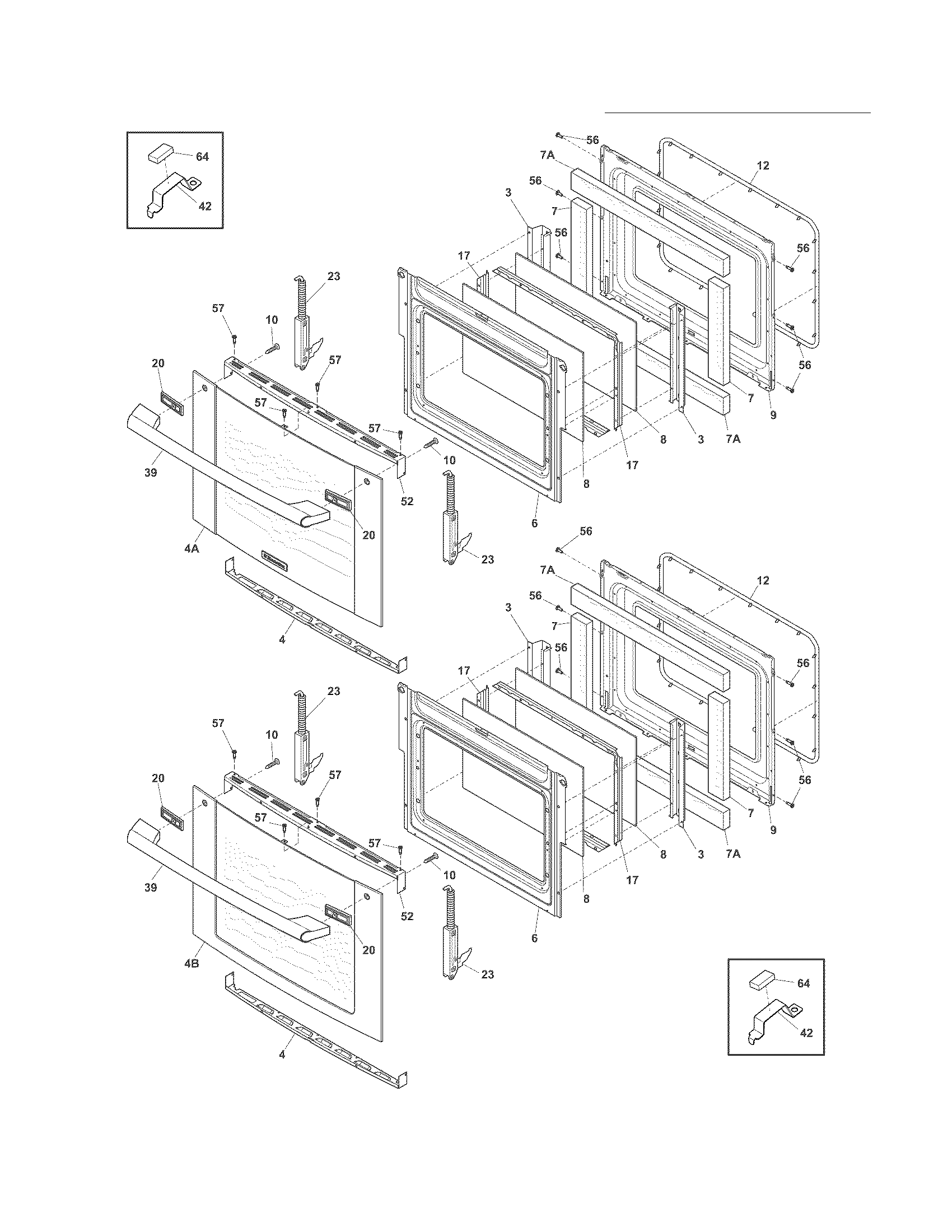 Electrolux EI30EW45JS3 doors diagram