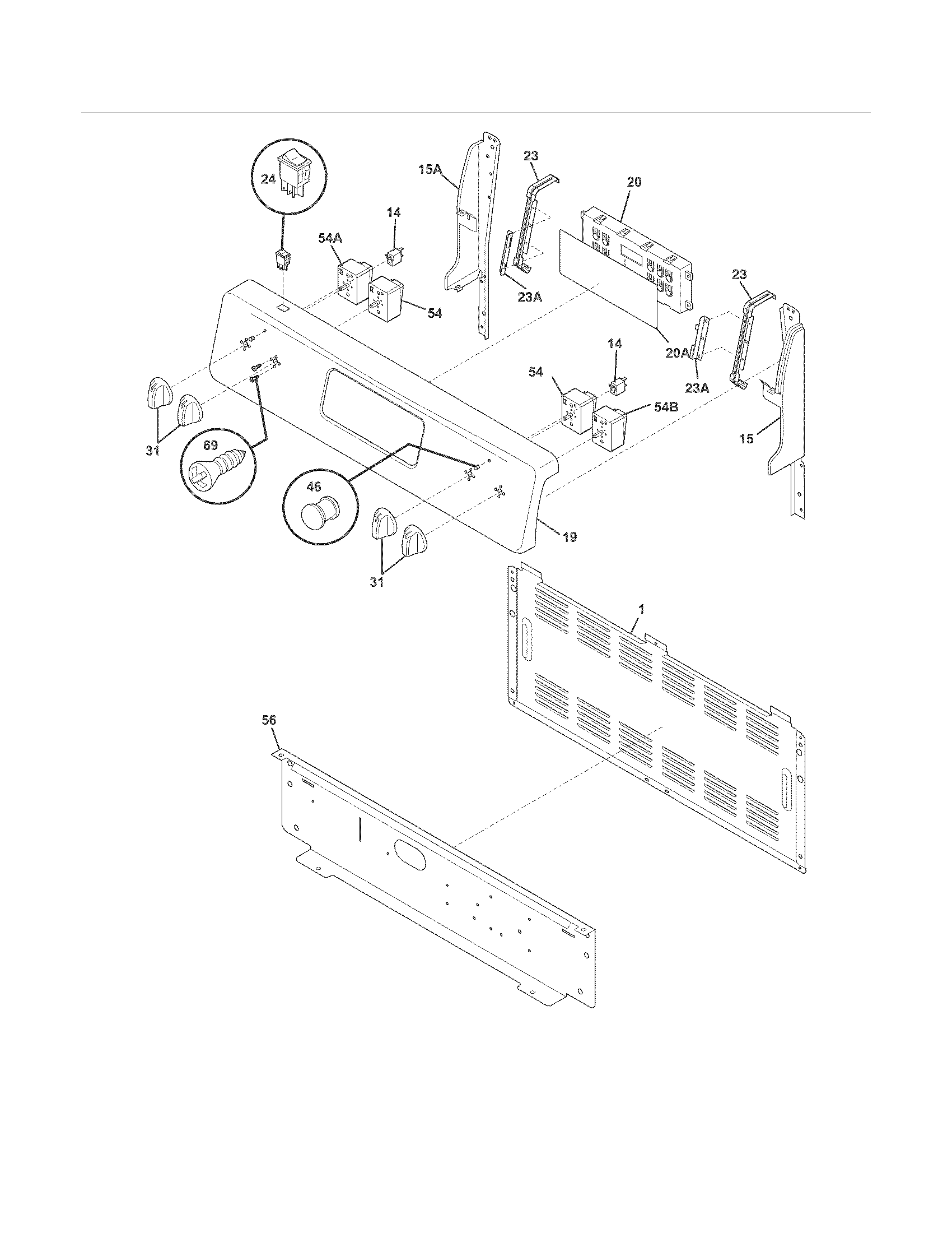 Kelvinator KAEF3016MWC backguard diagram