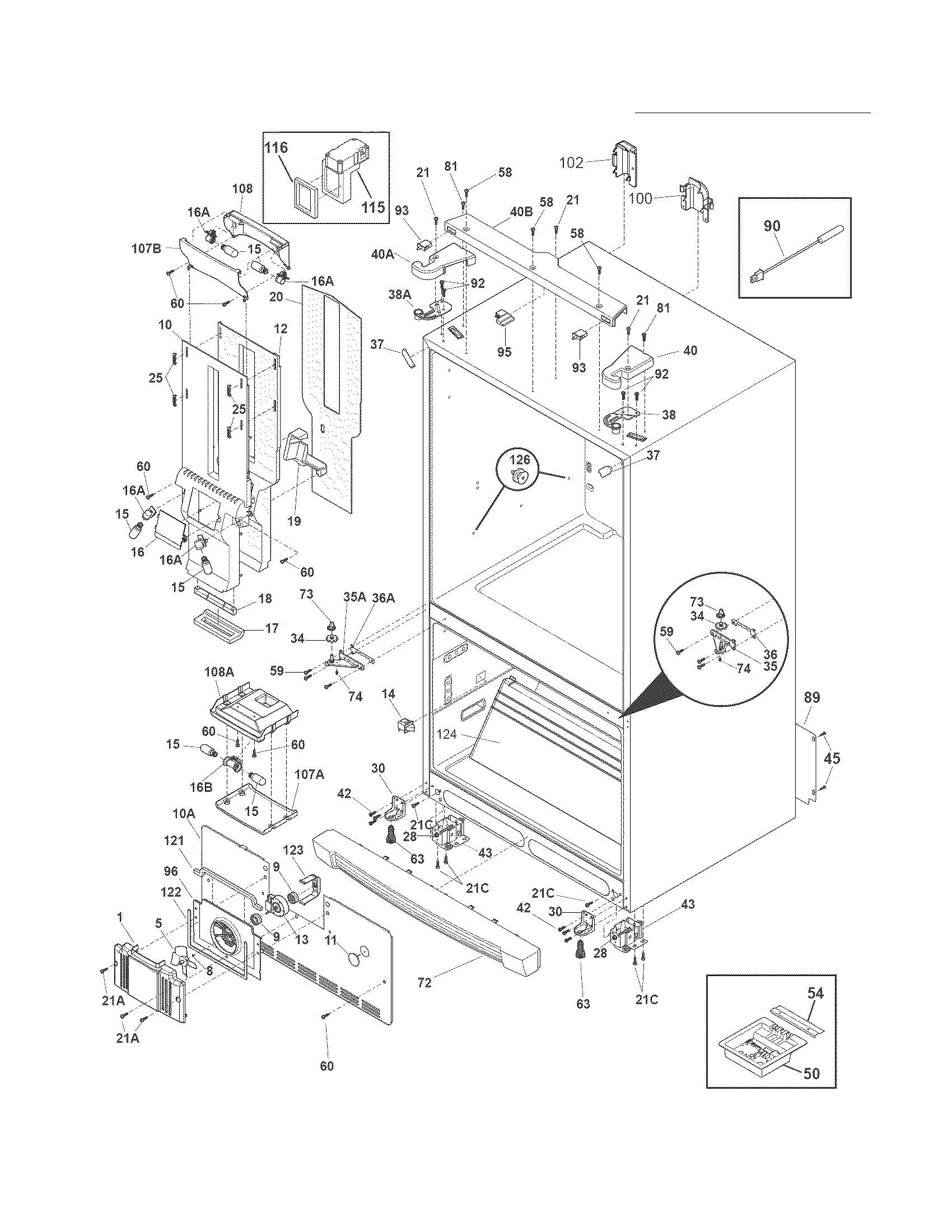 Electrolux EI28BS56ISF cabinet diagram