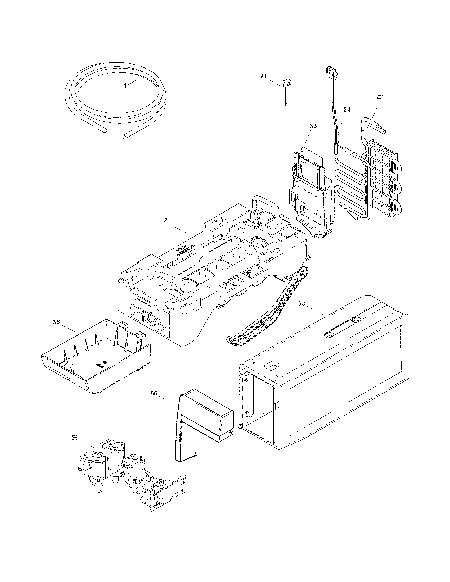 Electrolux EI28BS56ISF ice maker diagram