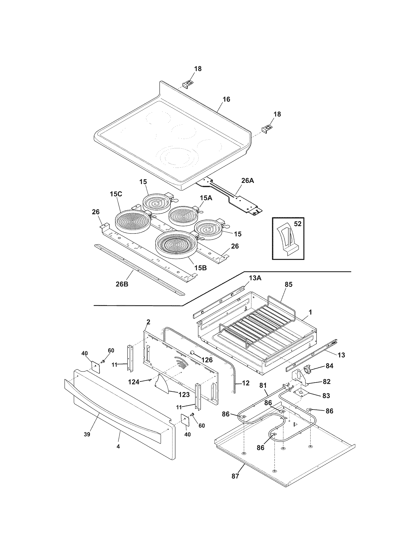 Kenmore Elite 79097003210 top/drawer diagram