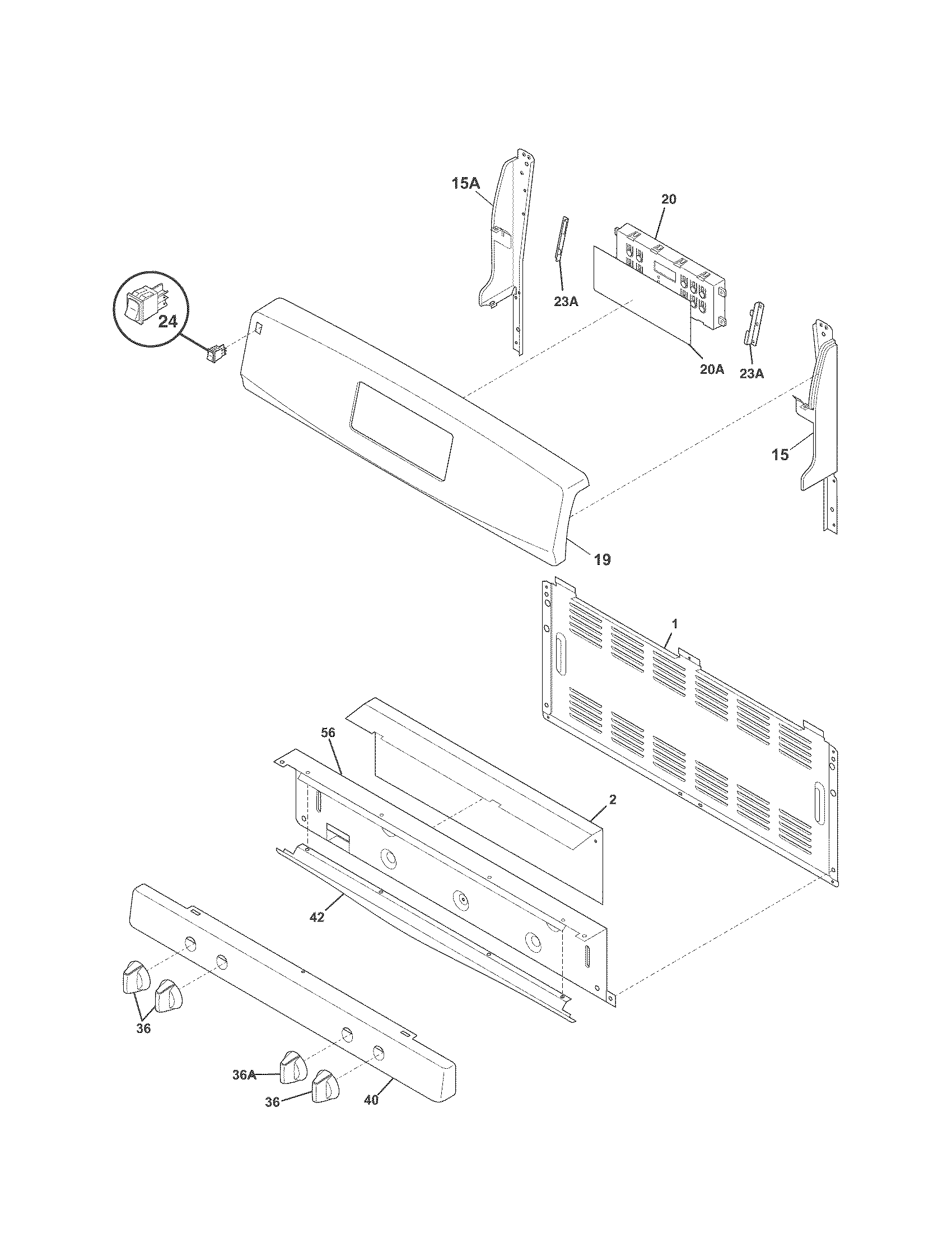 Kenmore 79072633210 backguard diagram
