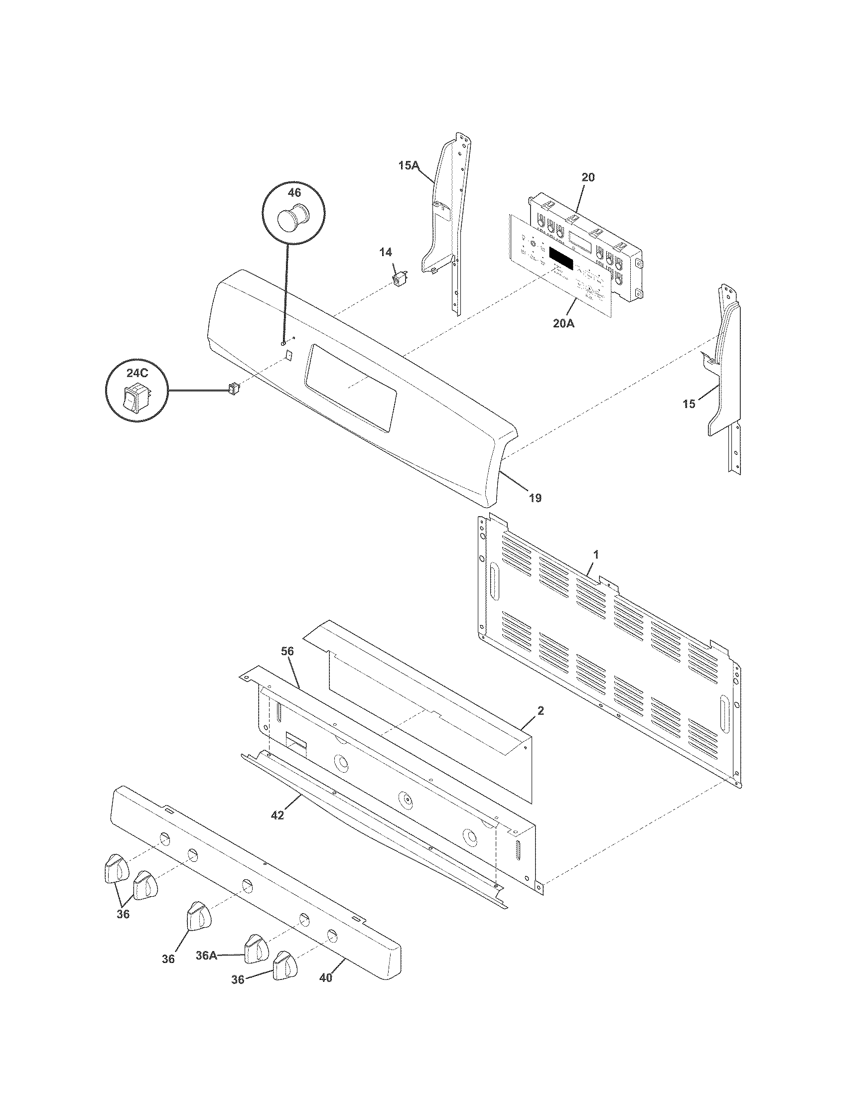 Kenmore 79072713210 backguard diagram