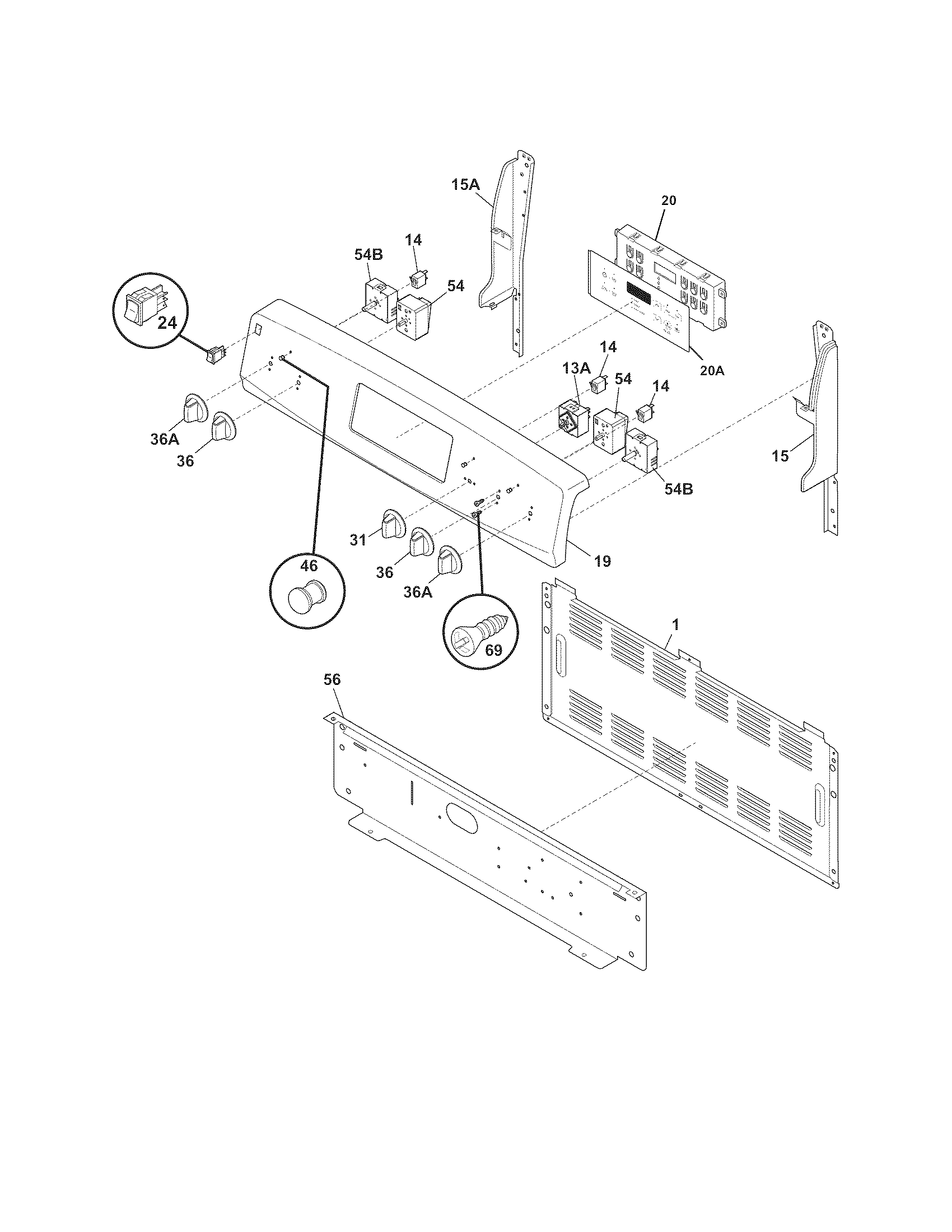 Kenmore 79092403014 backguard diagram