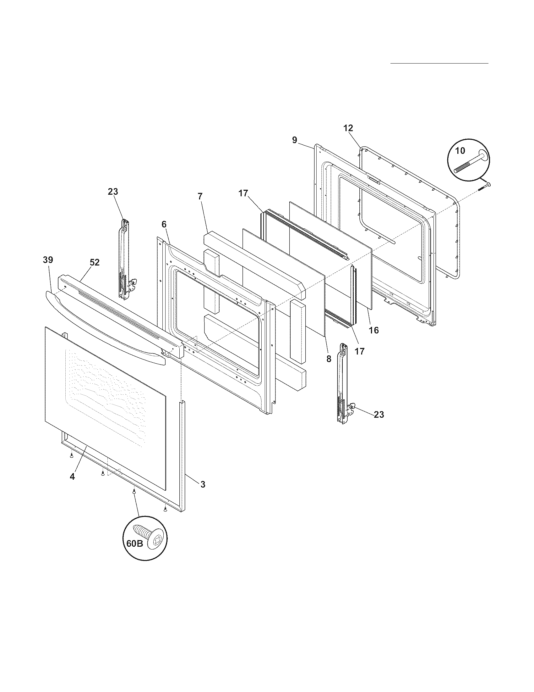 Crosley CRE3860LWF door diagram