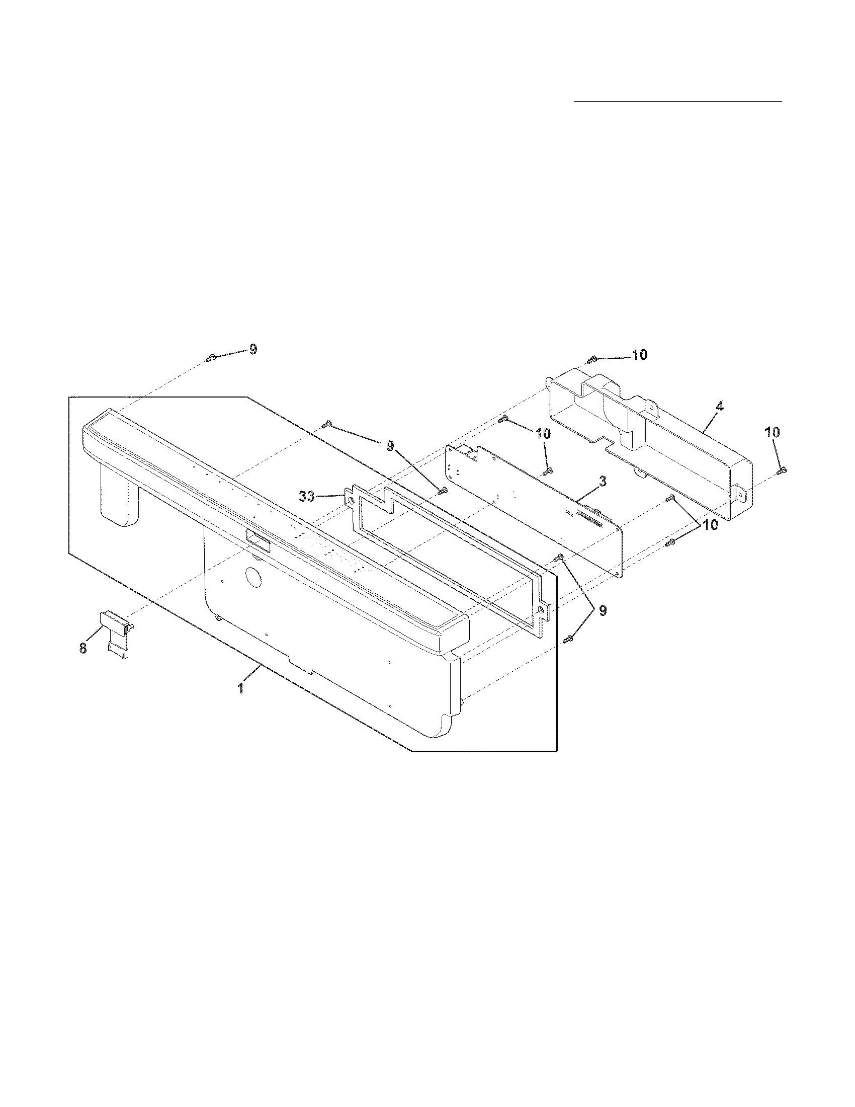 Frigidaire FGHD2465NF1A control panel diagram