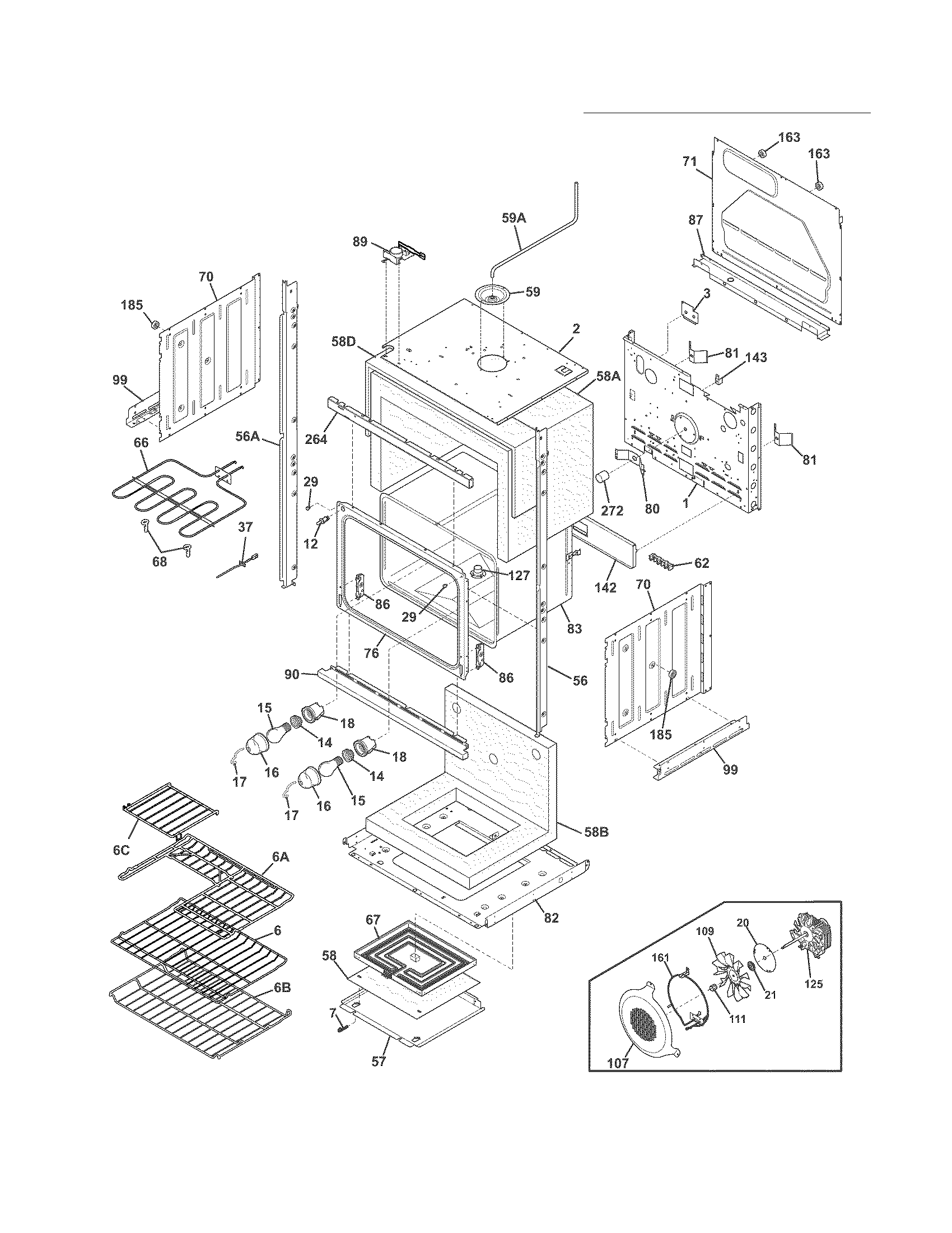 Frigidaire FGET3065KBB lower oven diagram