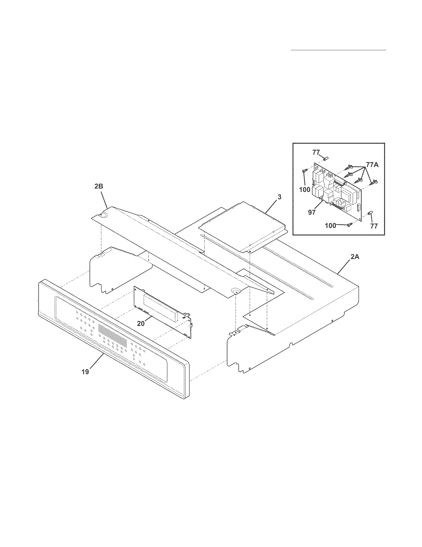 Frigidaire FGET3045KBB control panel diagram