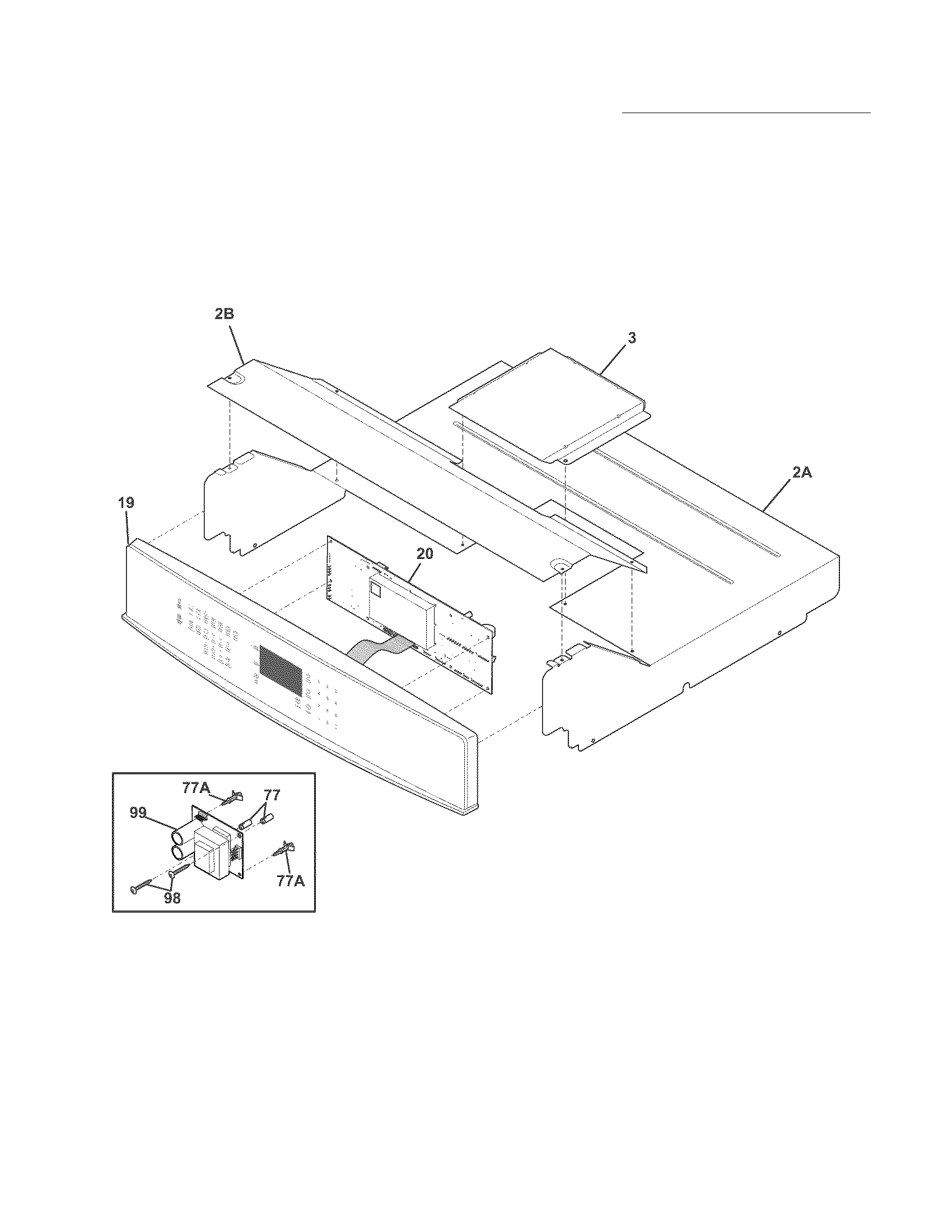 Electrolux EI30EW45KW2 control panel diagram