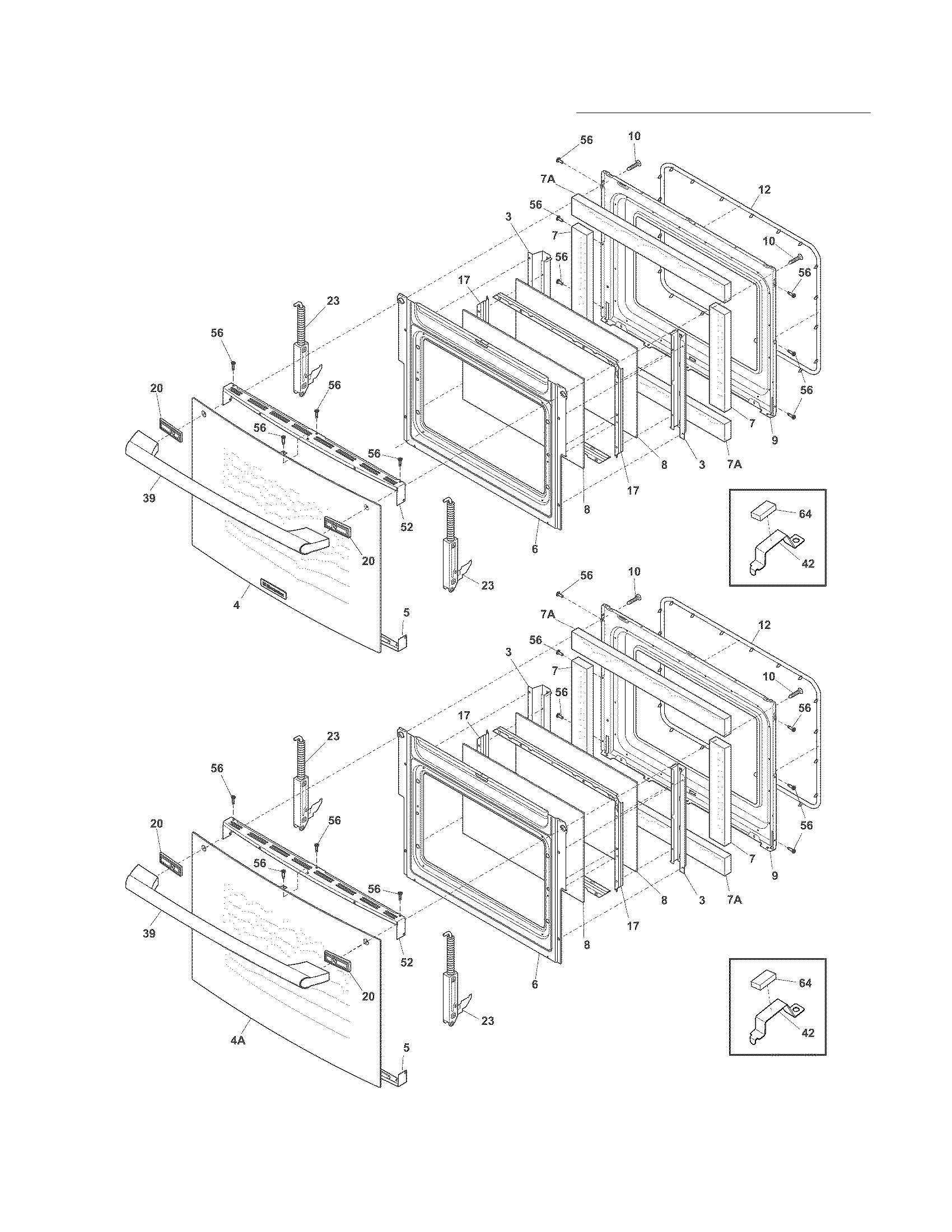 Electrolux EI30EW45KW2 doors diagram
