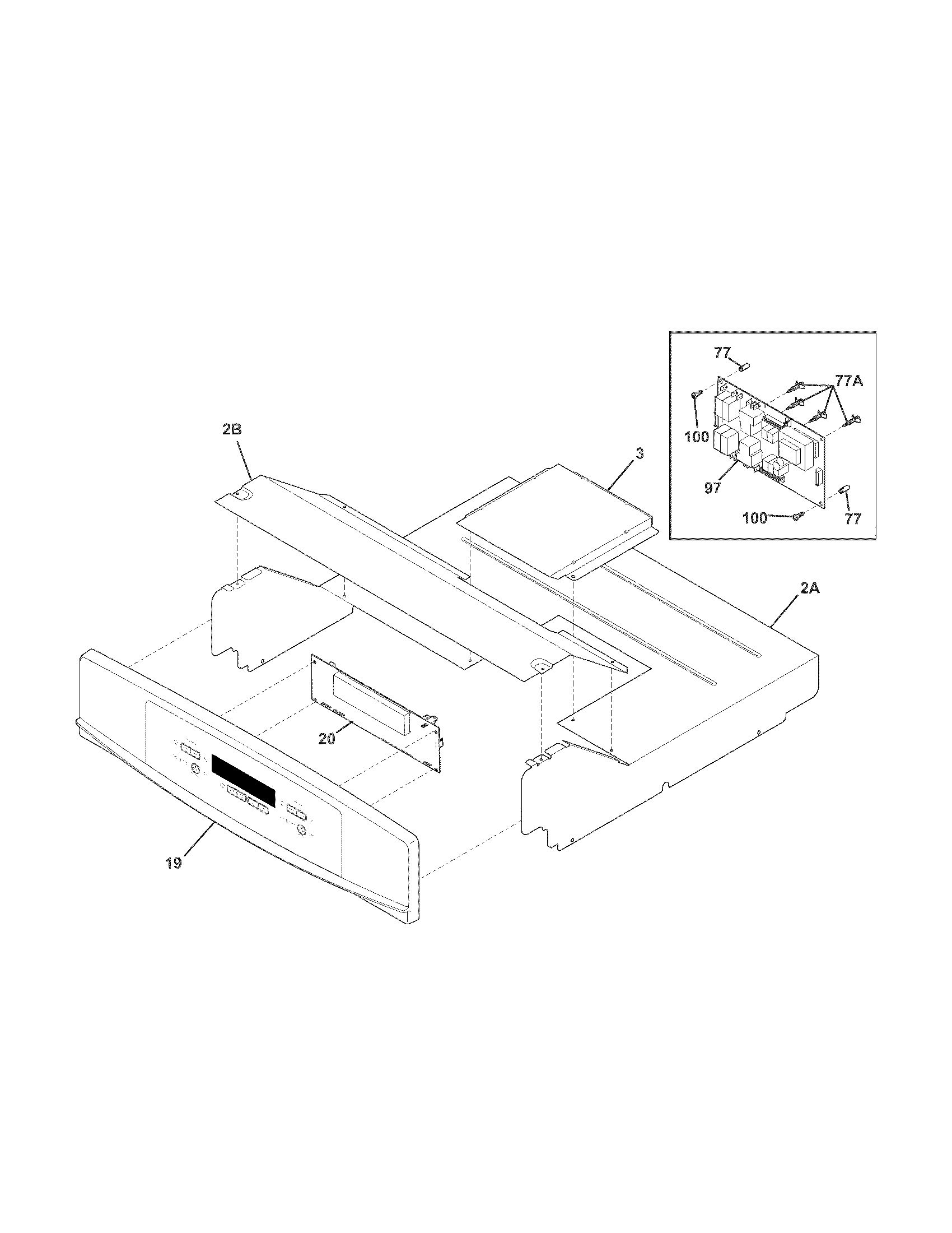 Kenmore 79048769901 control panel diagram