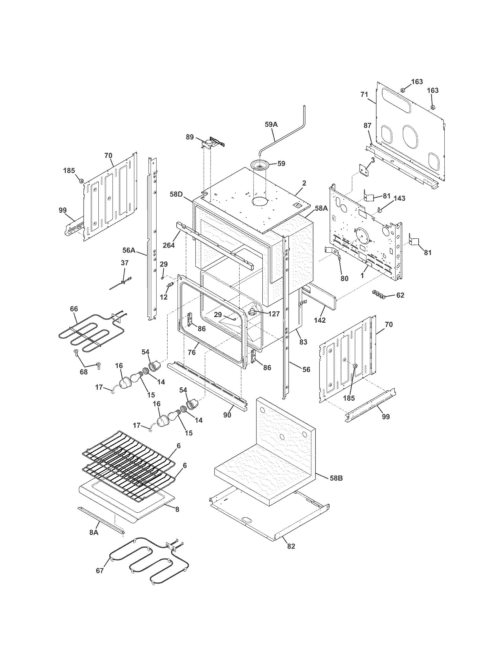 Kenmore 79048769901 lower oven diagram